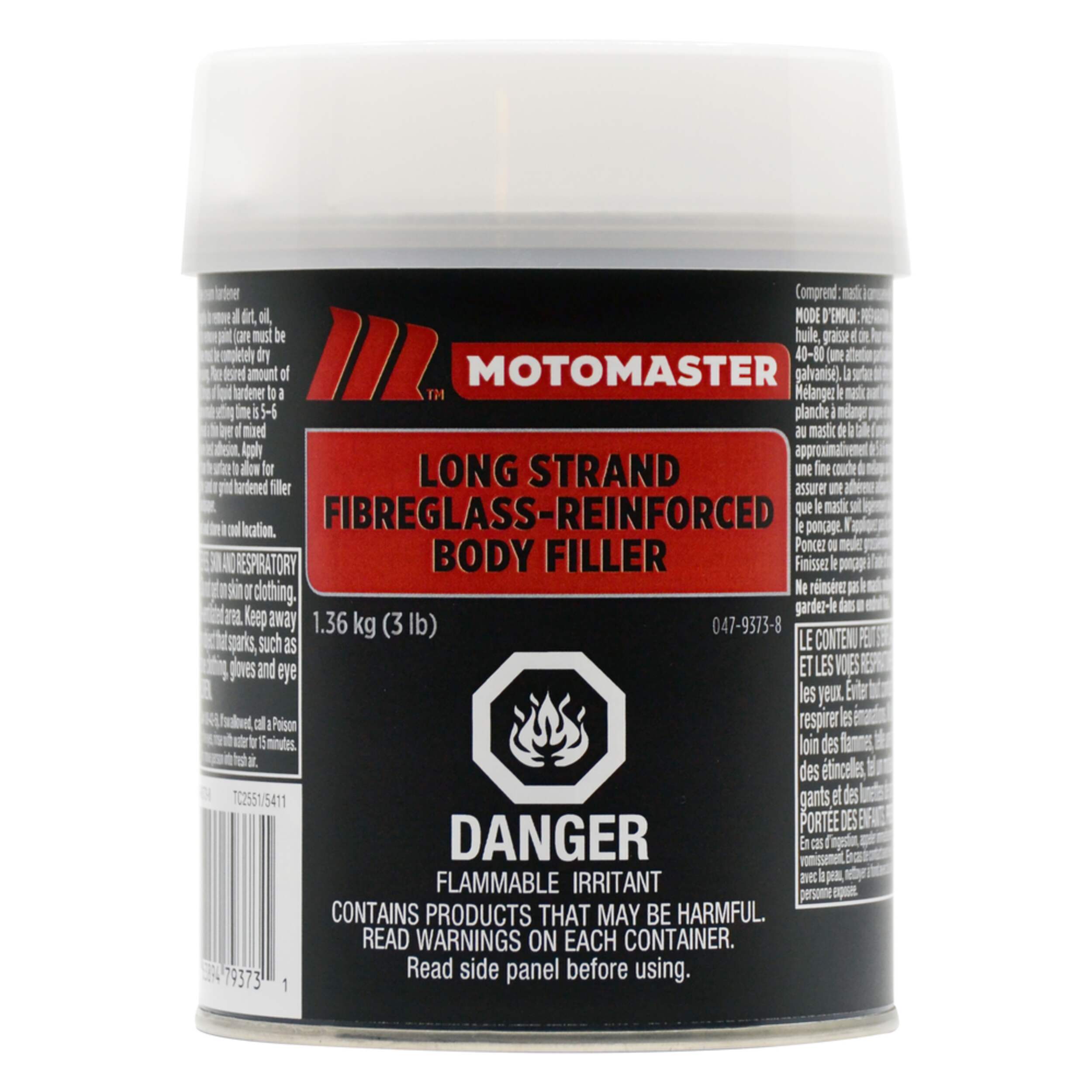 MotoMaster Long Strand Reinforced Fiberglass Filler, 907-g Front_Flat