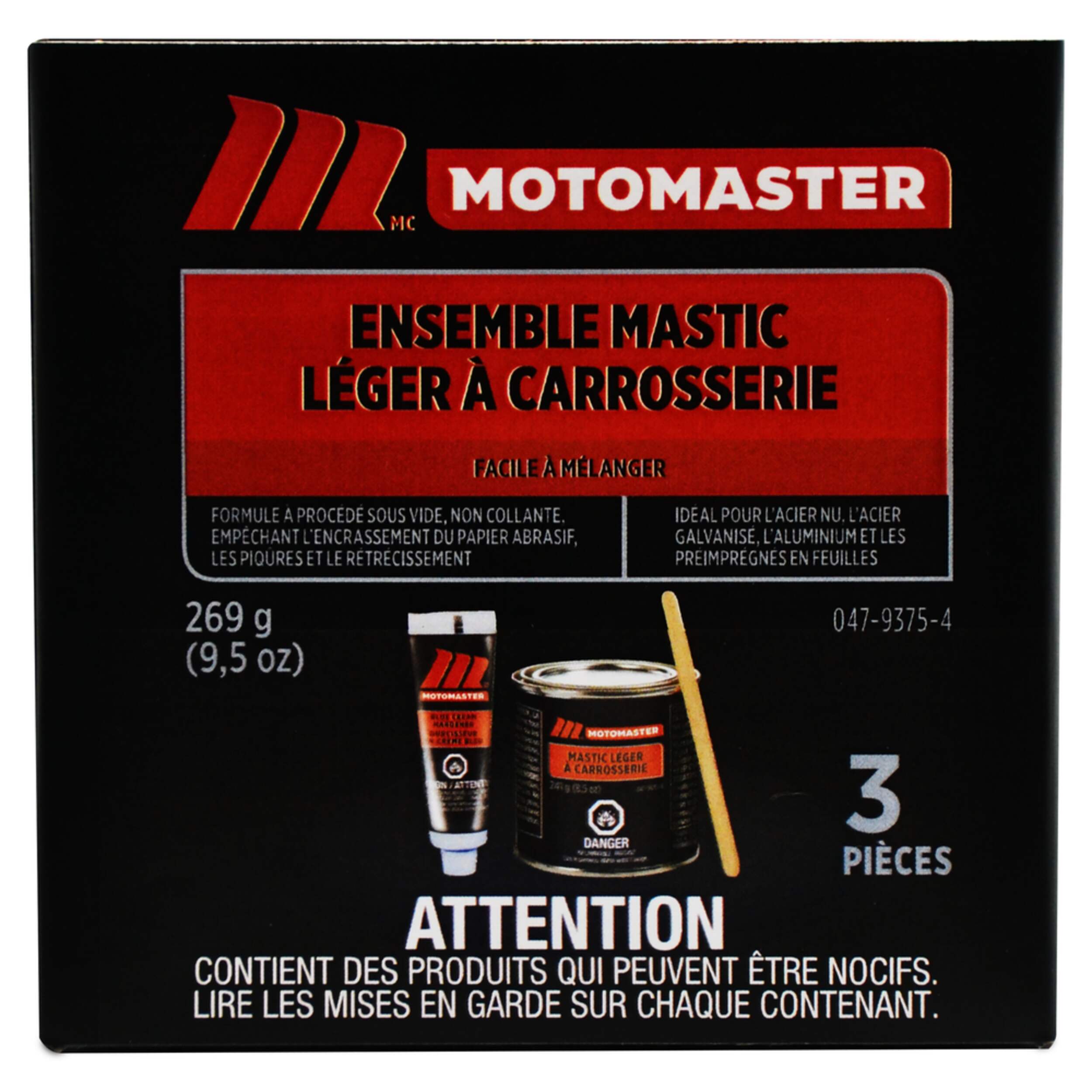 Mastic à carrosserie MotoMaster, 240&nbsp;g Bottom_Flat