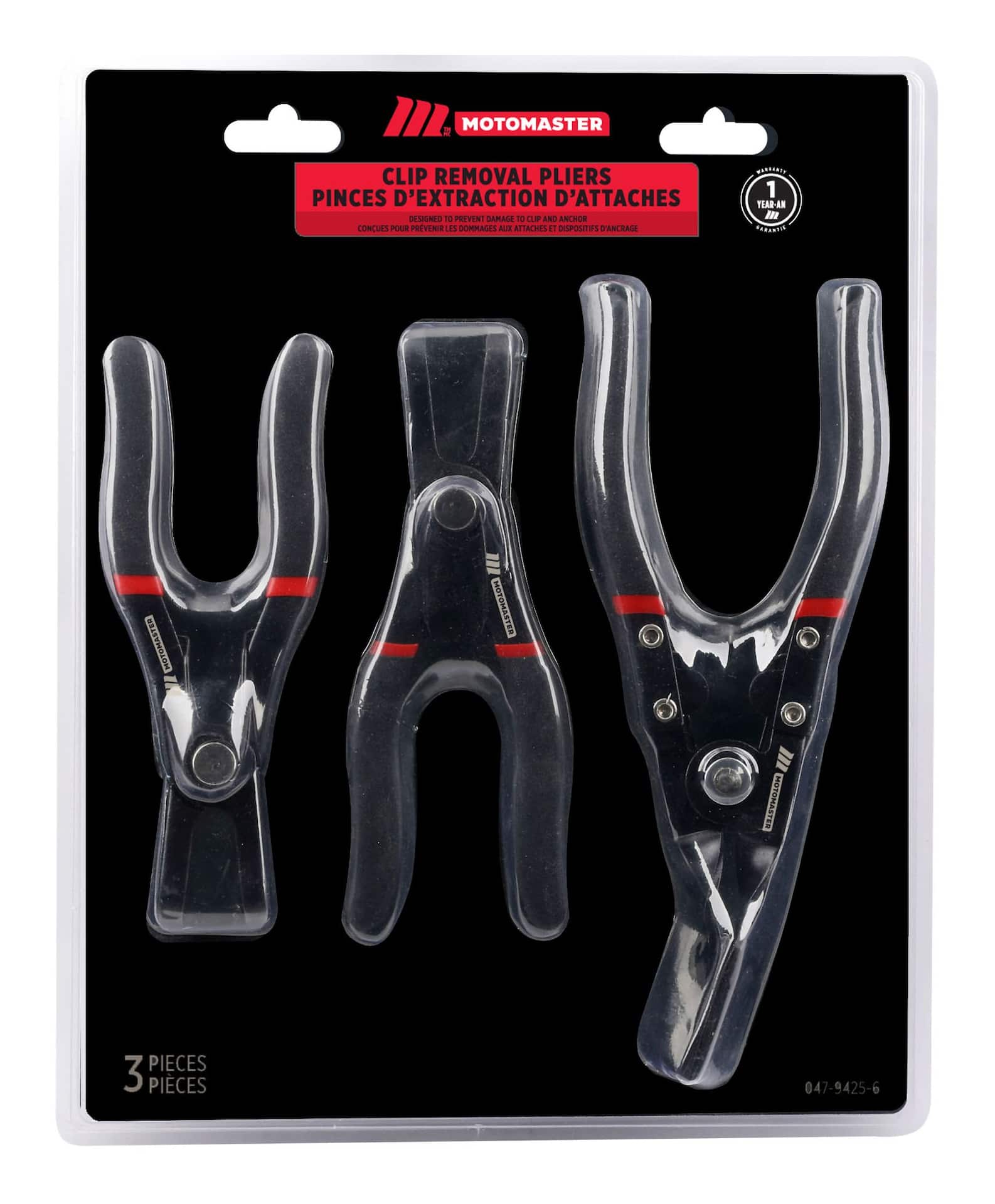 MotoMaster Body Clip Removal Pliers Set, 3-pc