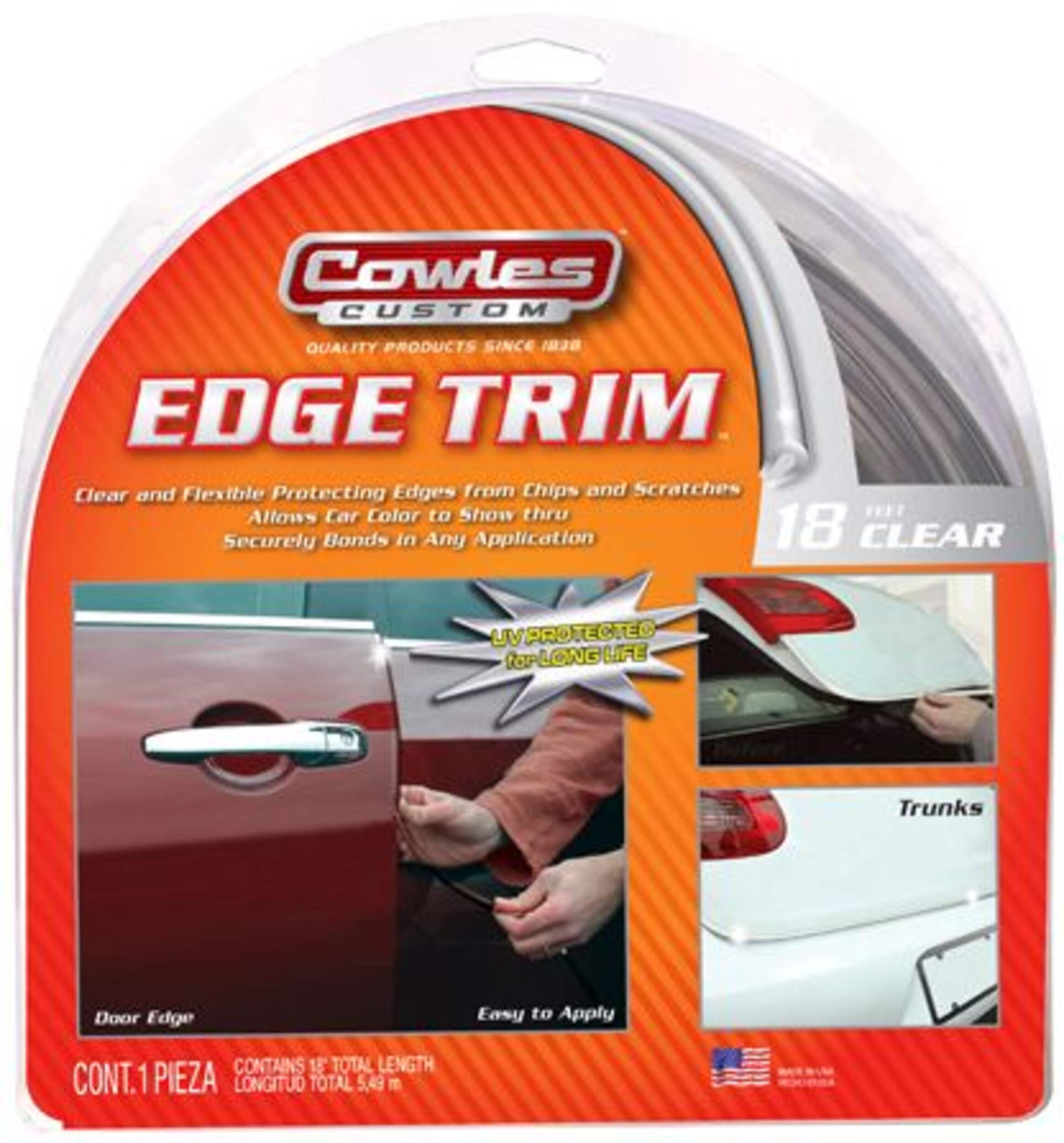 Cowles Custom Clear Edge Trim, 18-ft Front_Flat
