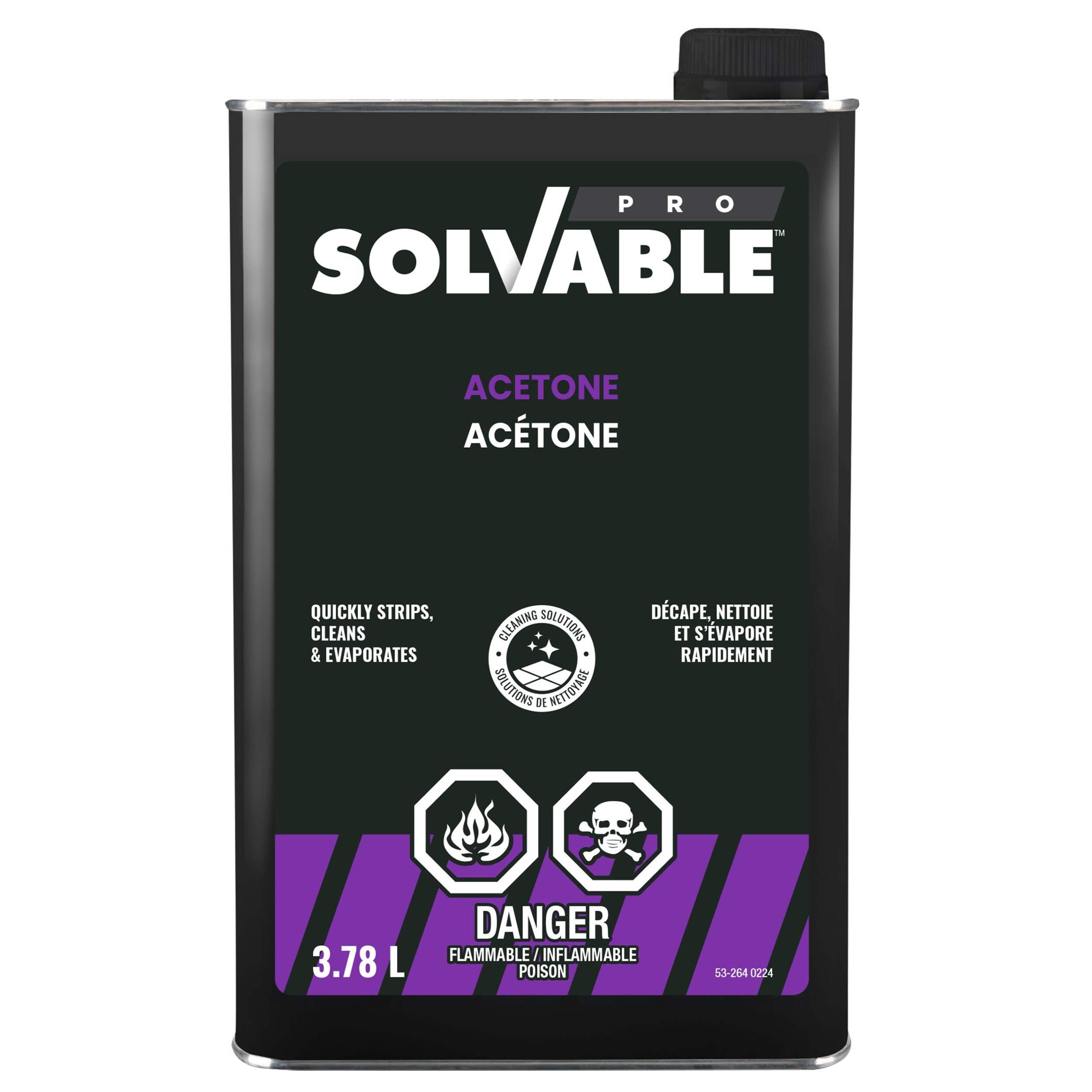 Solvable Professional Grade Acetone, 3.78-L Front_Flat