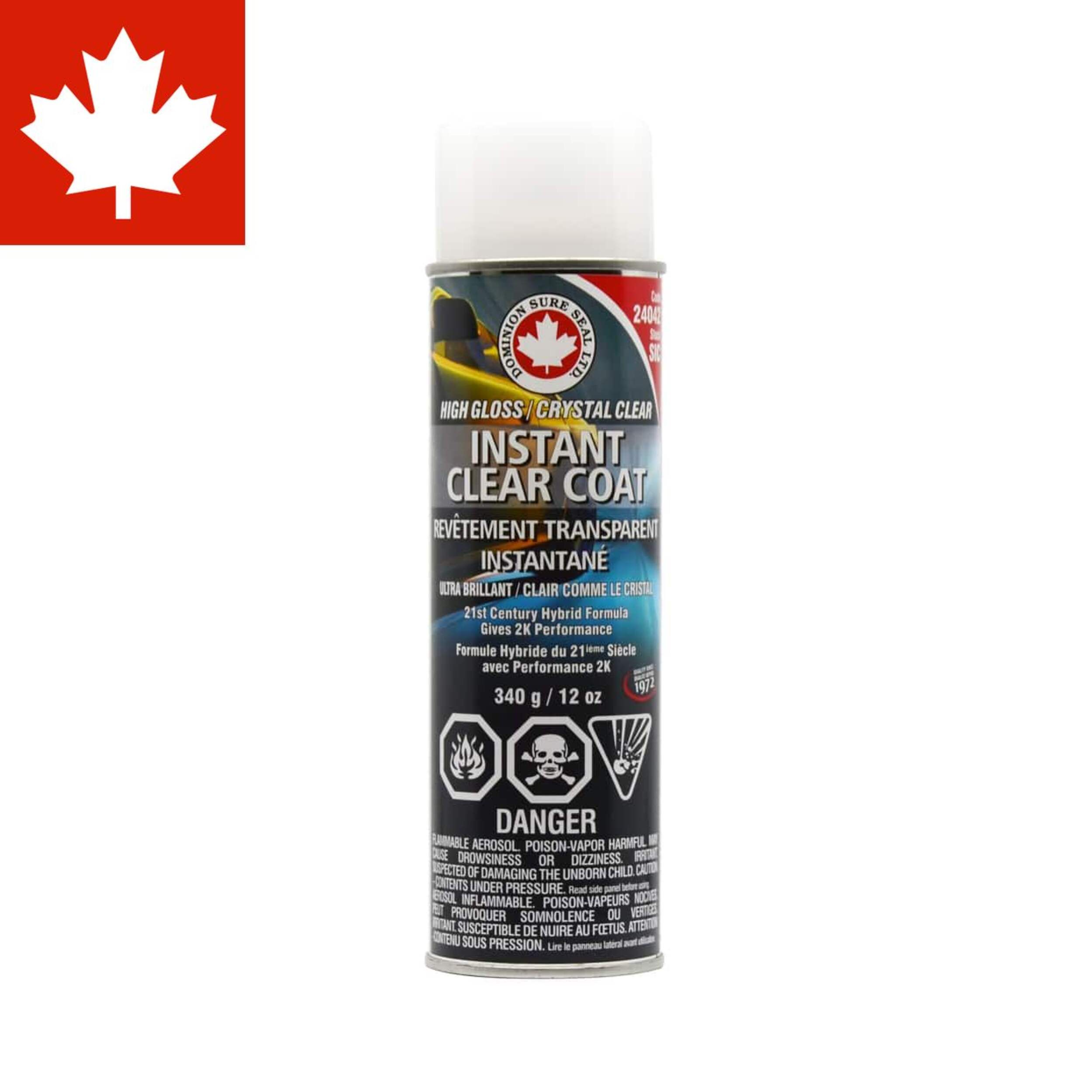 Dominion Sure Seal LTD Instant Clear Coat, Hi-Gloss Finish, 340-g, Aerosol Front_Flat