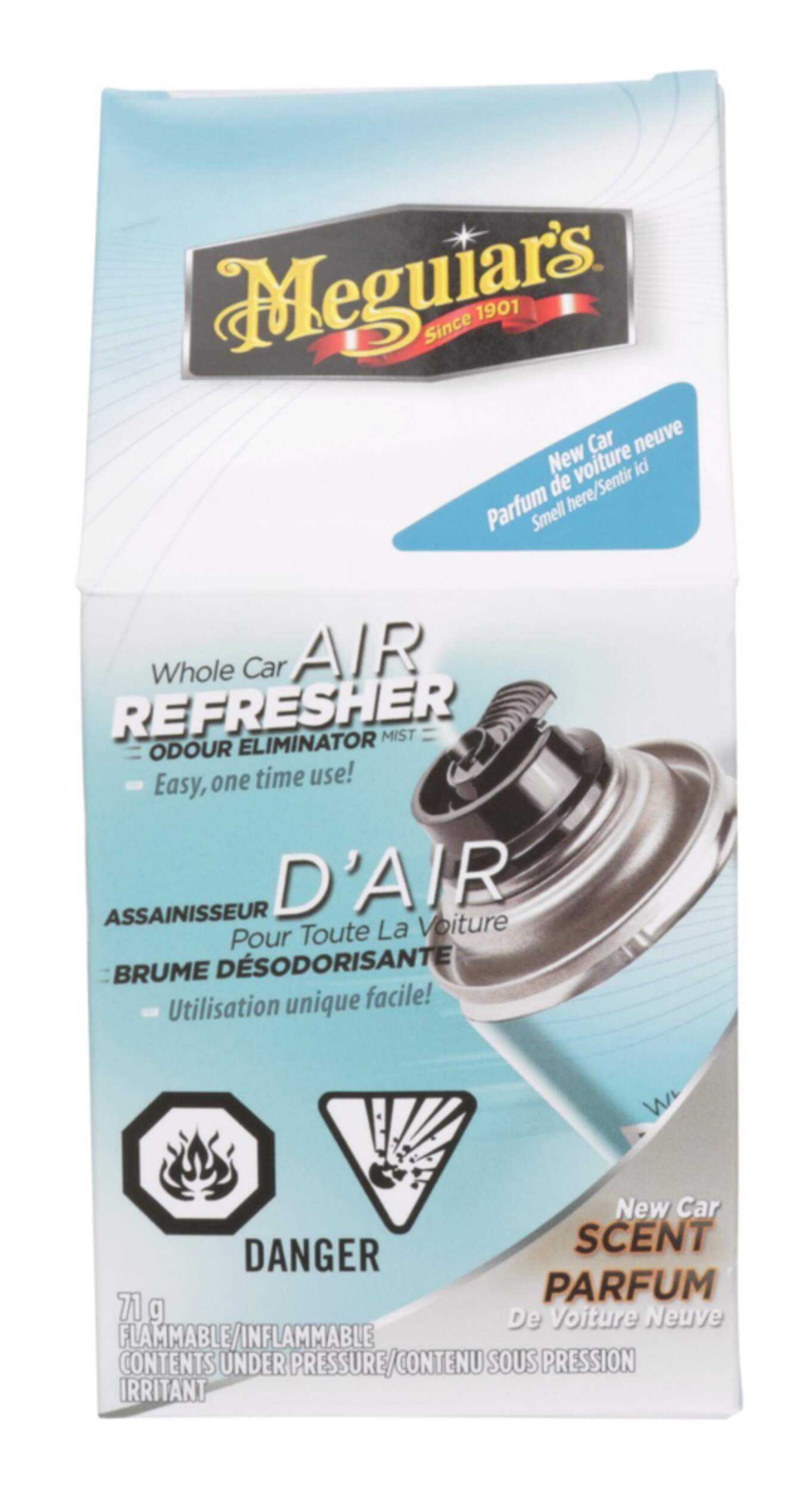meguiar's air refresher new car scent single use odour eliminator