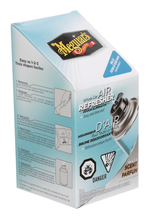 Assainisseur d’air Meguiar’s, aérosol avec éliminateur d’odeurs, parfum ...