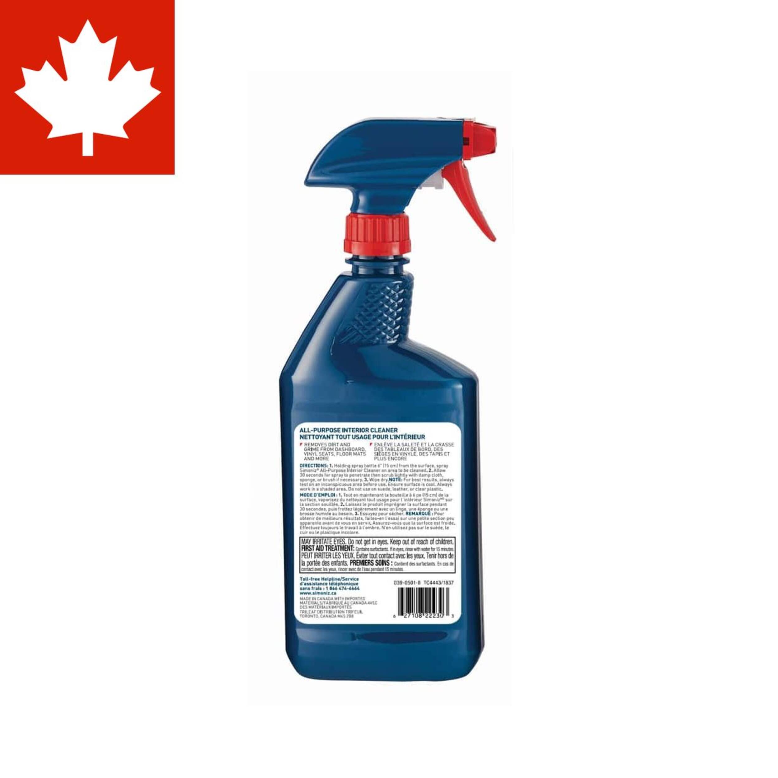 Nettoyant tout usage en vaporisateur SIMONIZ, 750 mL Back_Flat