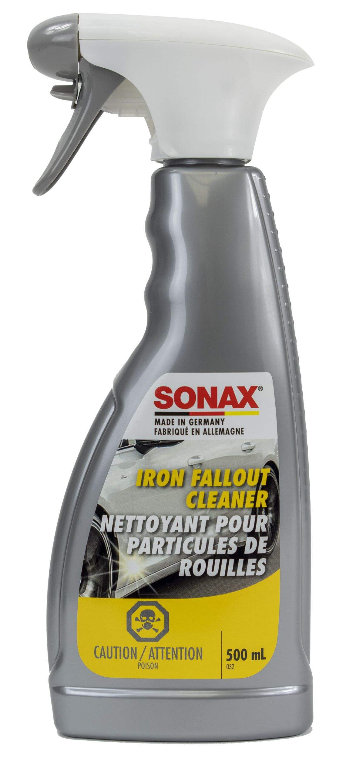 Sonax Iron-Fallout Car Remover/Cleaner Spray, 500-mL Front_Flat