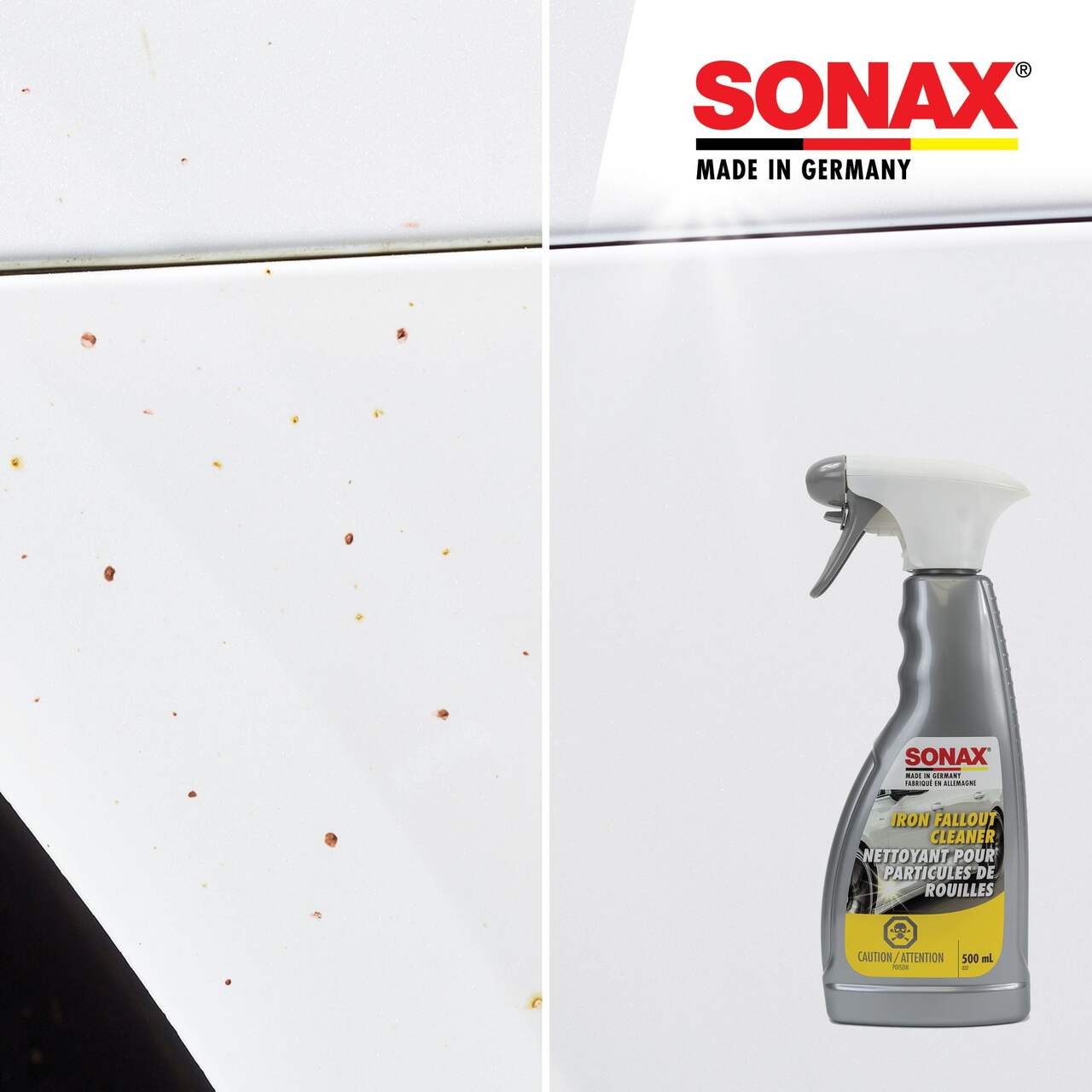 Sonax Iron-Fallout Car Remover/Cleaner Spray, 500-mL