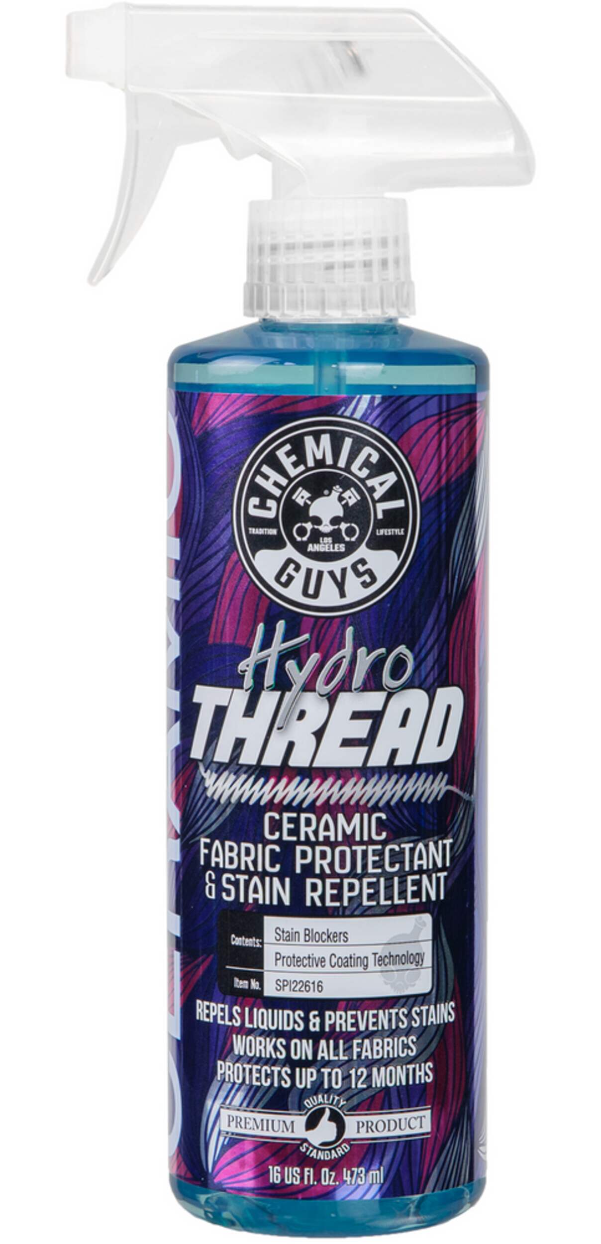 Enduit céramique hydrofuge en vaporisateur Chemical Guys pour tissu, 473 mL Front_Flat