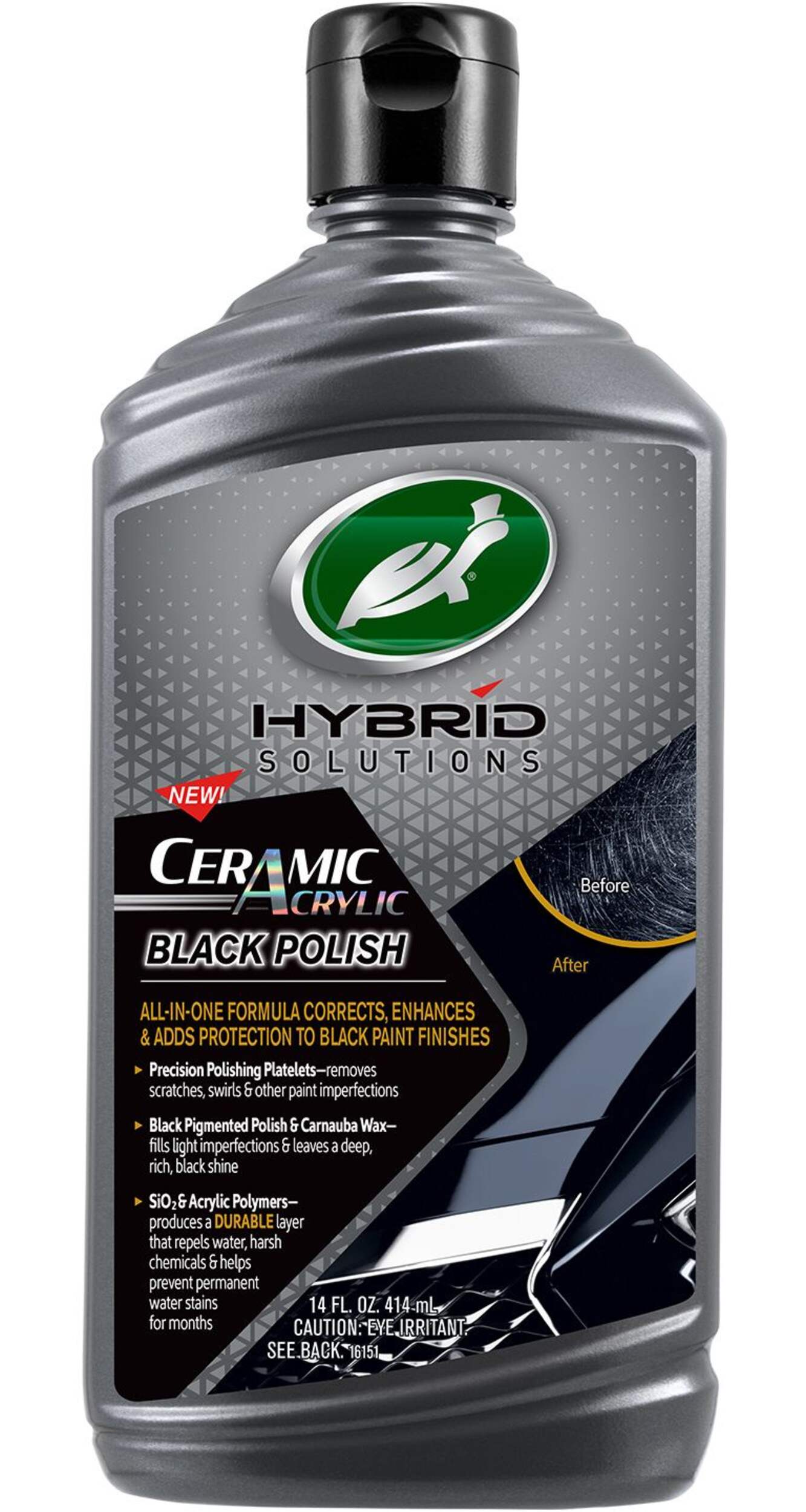 Pâte à polir noire Turtle Wax, céramique/acrylique, 414&nbsp;mL Front_Flat