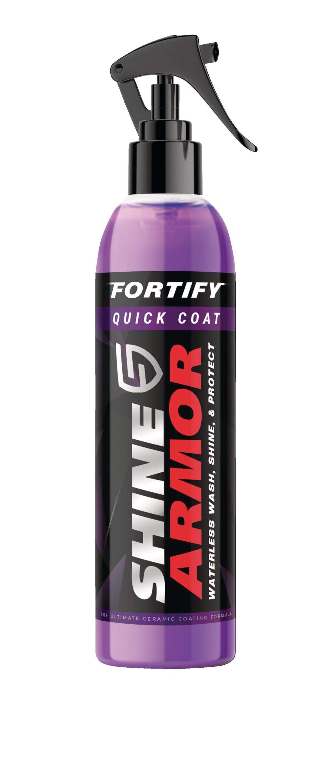 Shine Armor Quick Coat 3-in-1 Waterless Car Wash, Shine & Protectant Spray, 181-g Front_Flat