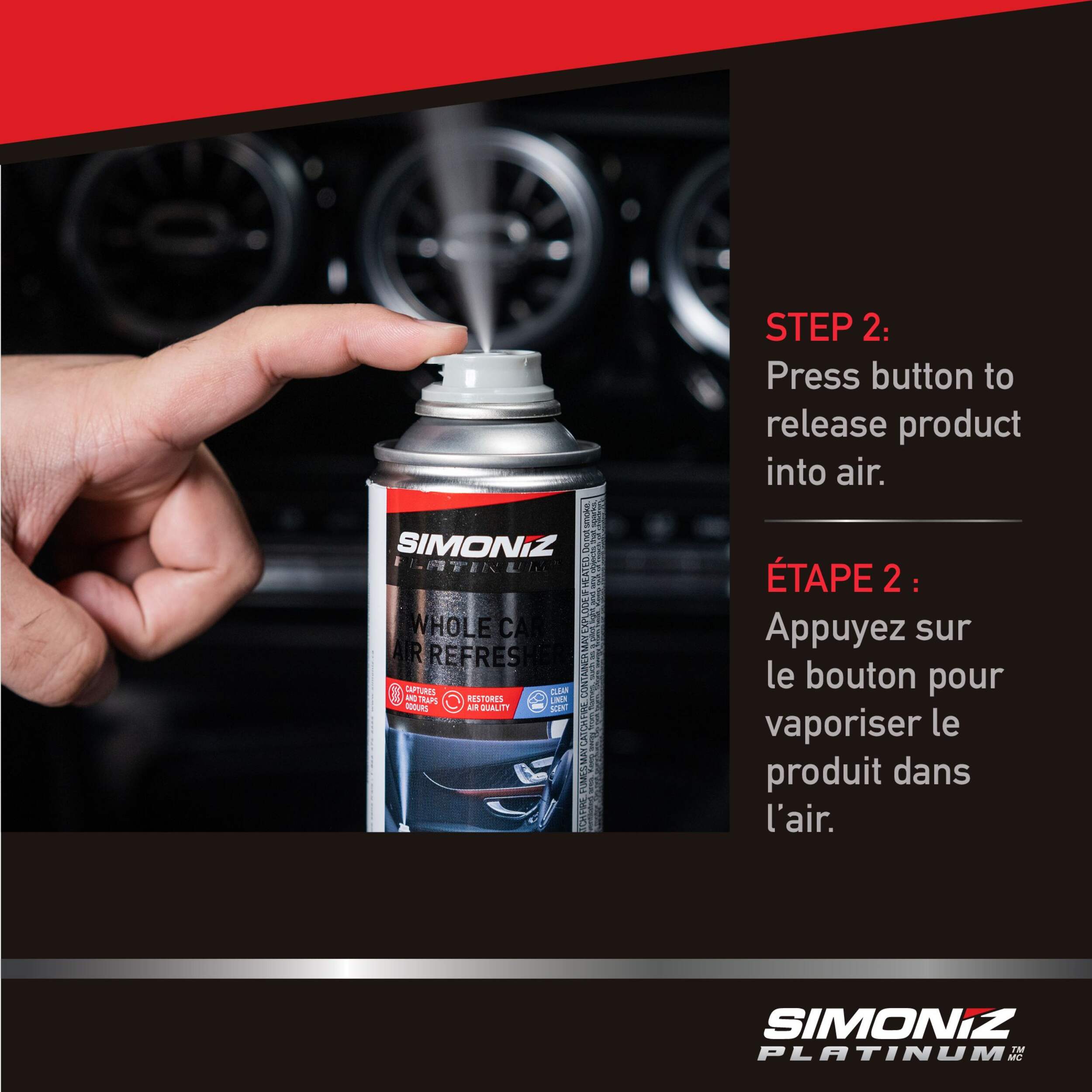 Assainisseur d’air SIMONIZ Platinum, 156 g Front_Flat