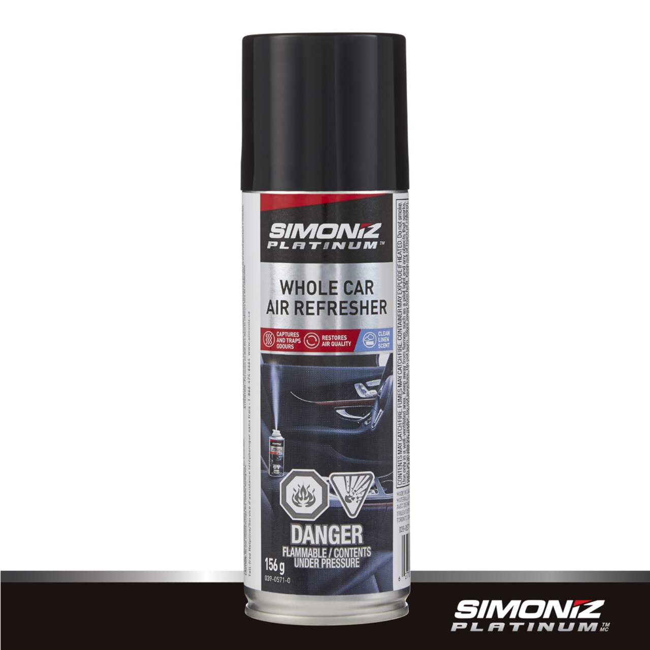 SIMONIZ Platinum Whole Car Air Refresher Spray, Clean Linen Scent, 156-g