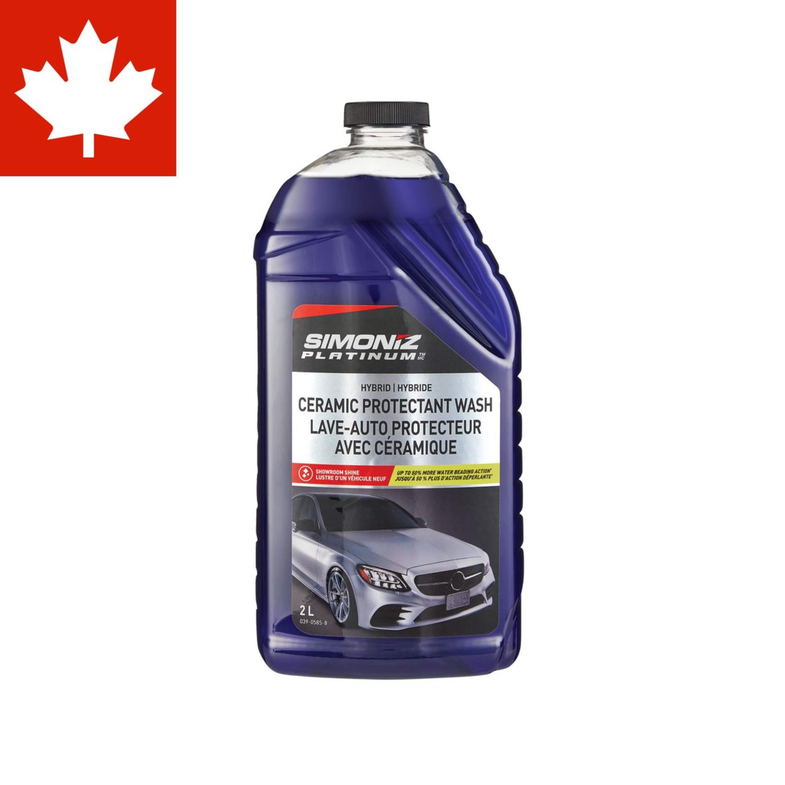 Lave-auto protecteur hybride avec céramique SIMONIZ Platinum, 2 L Front_Flat