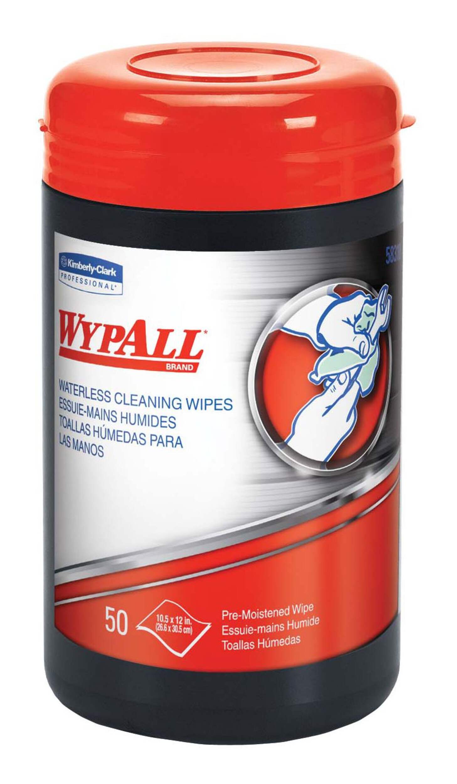 WypAll Waterless Car Cleaning Wipes, 50pc Front_Elevated