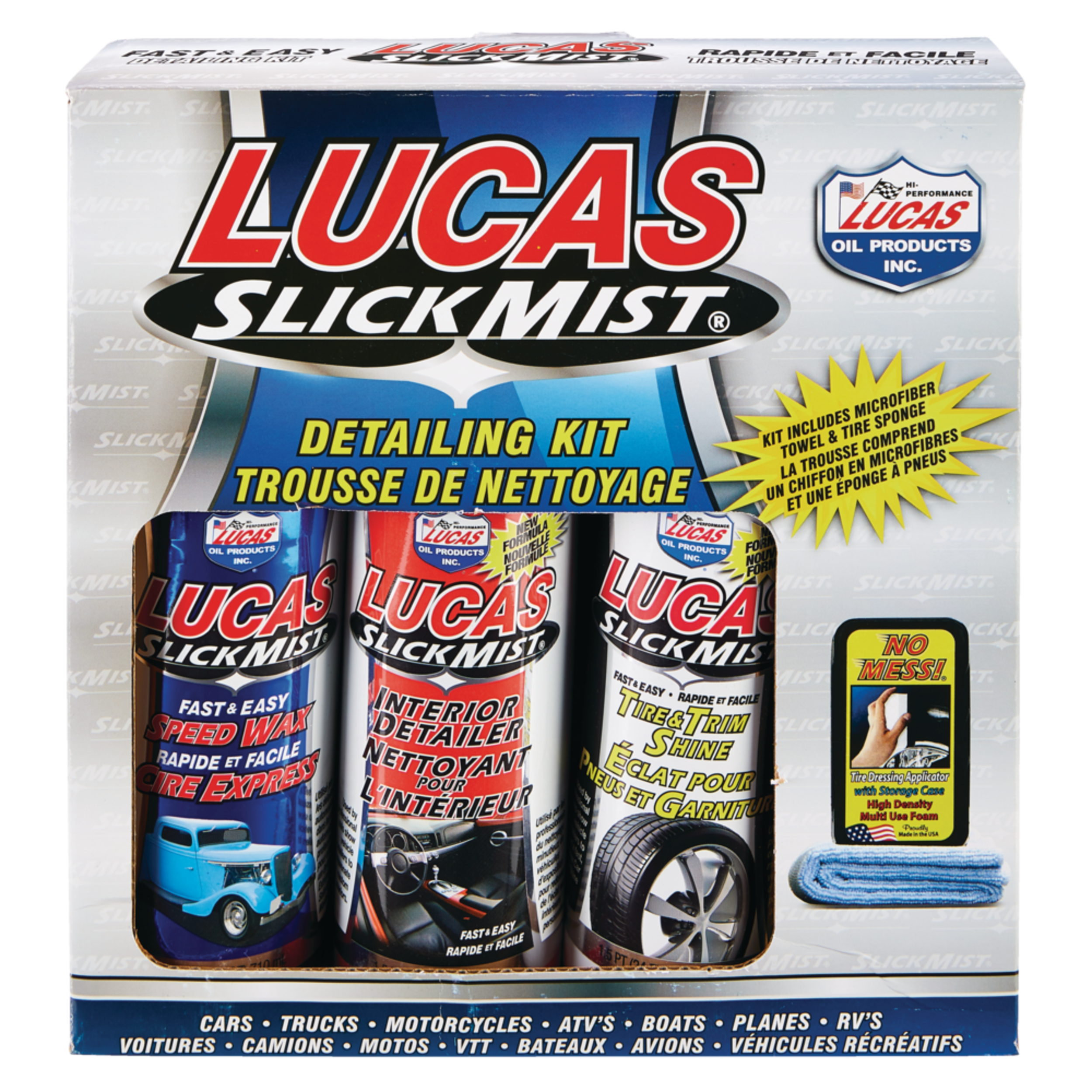 Trousse de finition Lucas Oil Slick Mist, paq. 3 Front_Flat