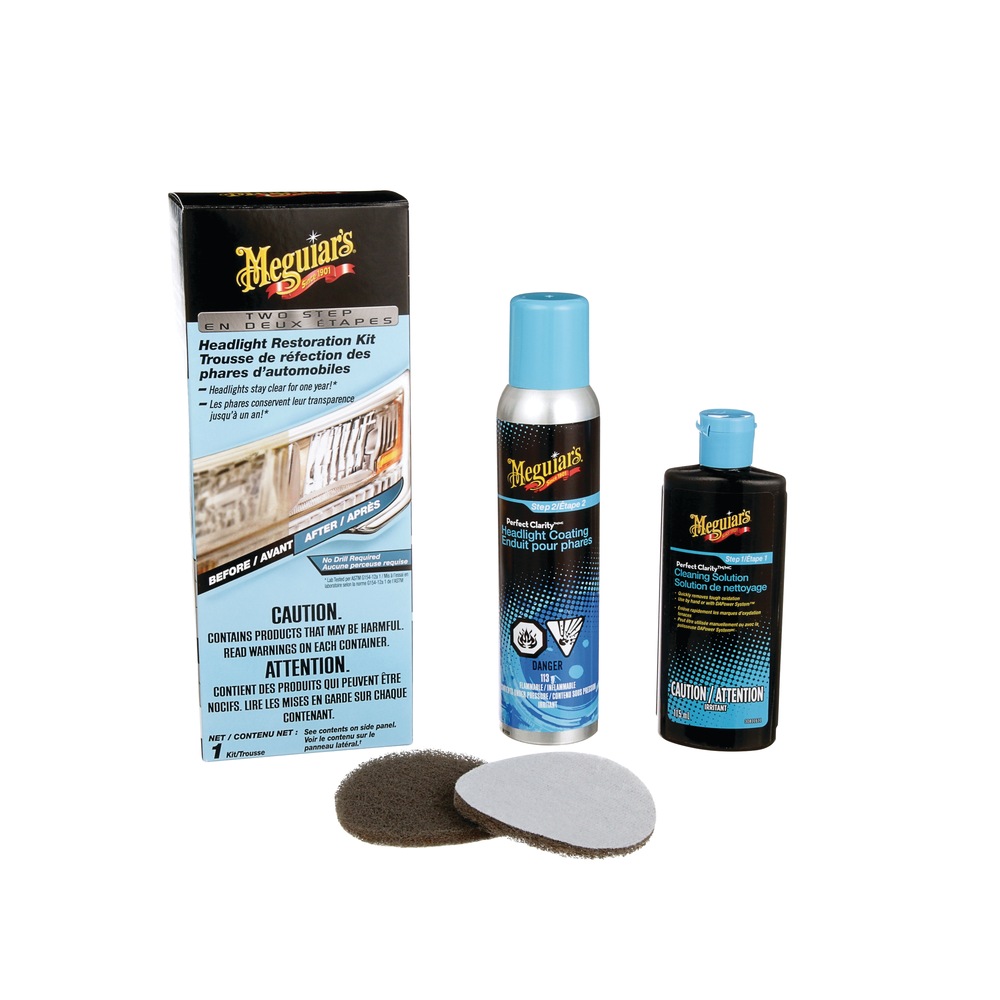 Meguiar's Two Step Headlight Restoration Kit, 4pc Canadian Tire