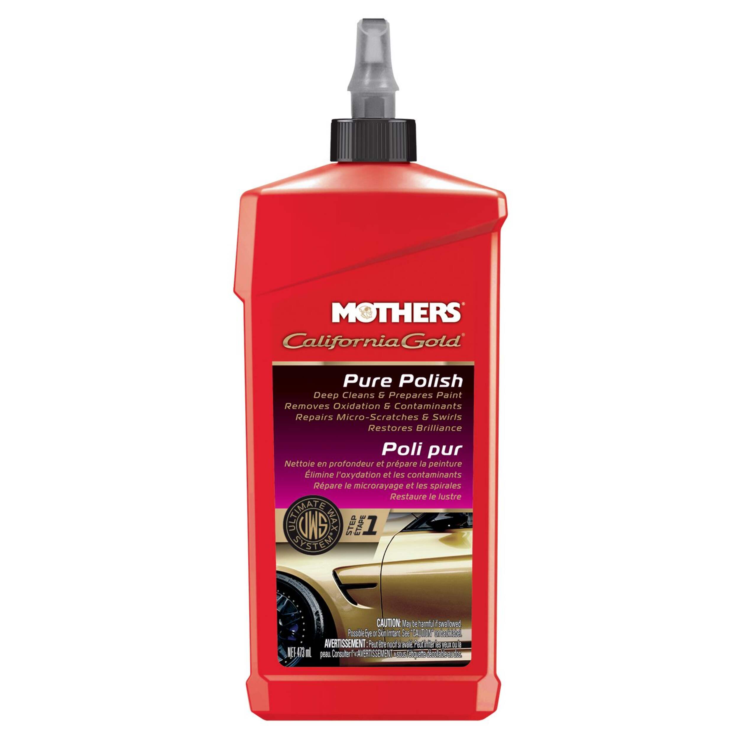 Mothers California Gold Pure Polish Ulitmate Car Wax System, Step 1, 473-mL Front_Flat