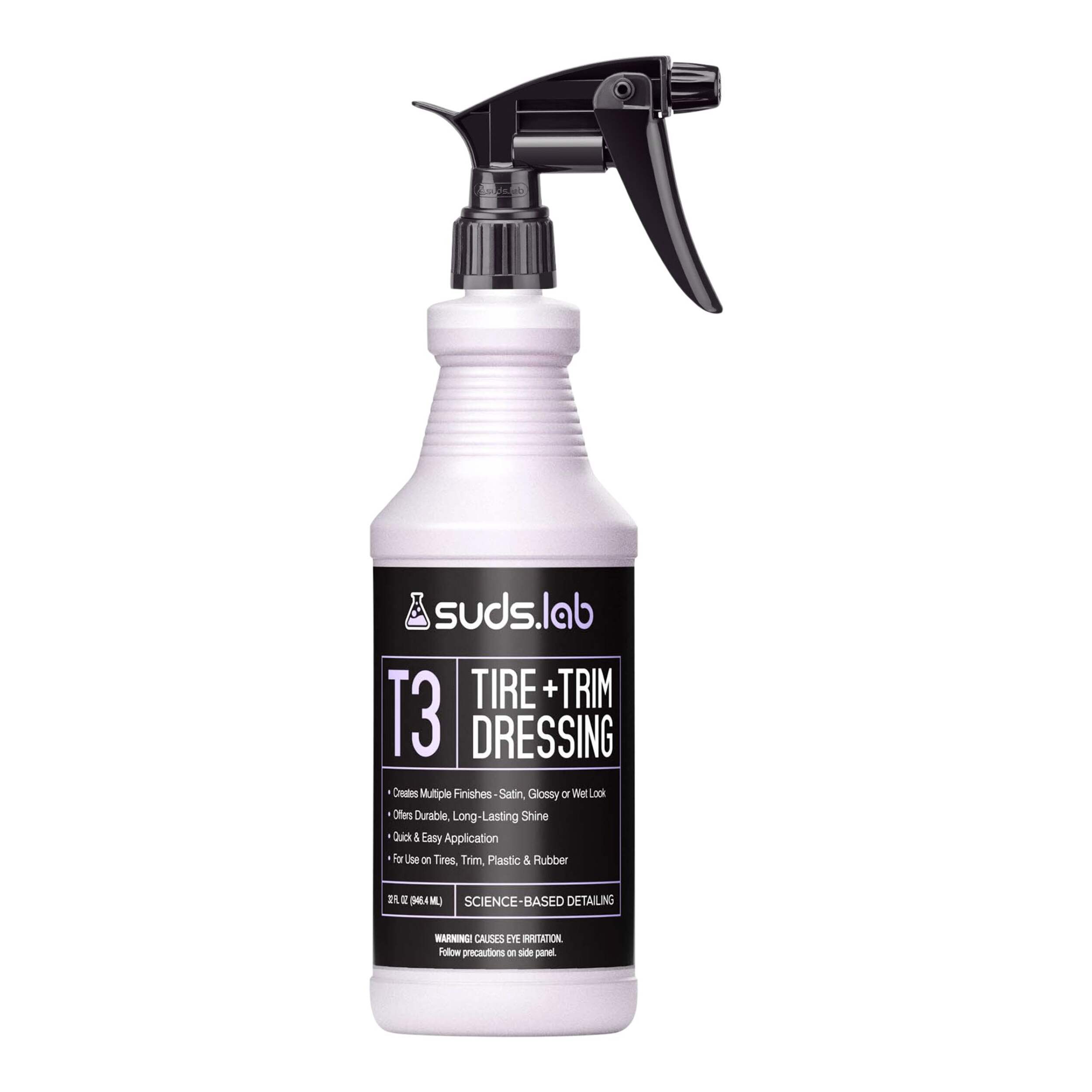 Suds Lab T3 Tire & Trim Dressing with Science-Based Detailing, 32-oz Front_Flat