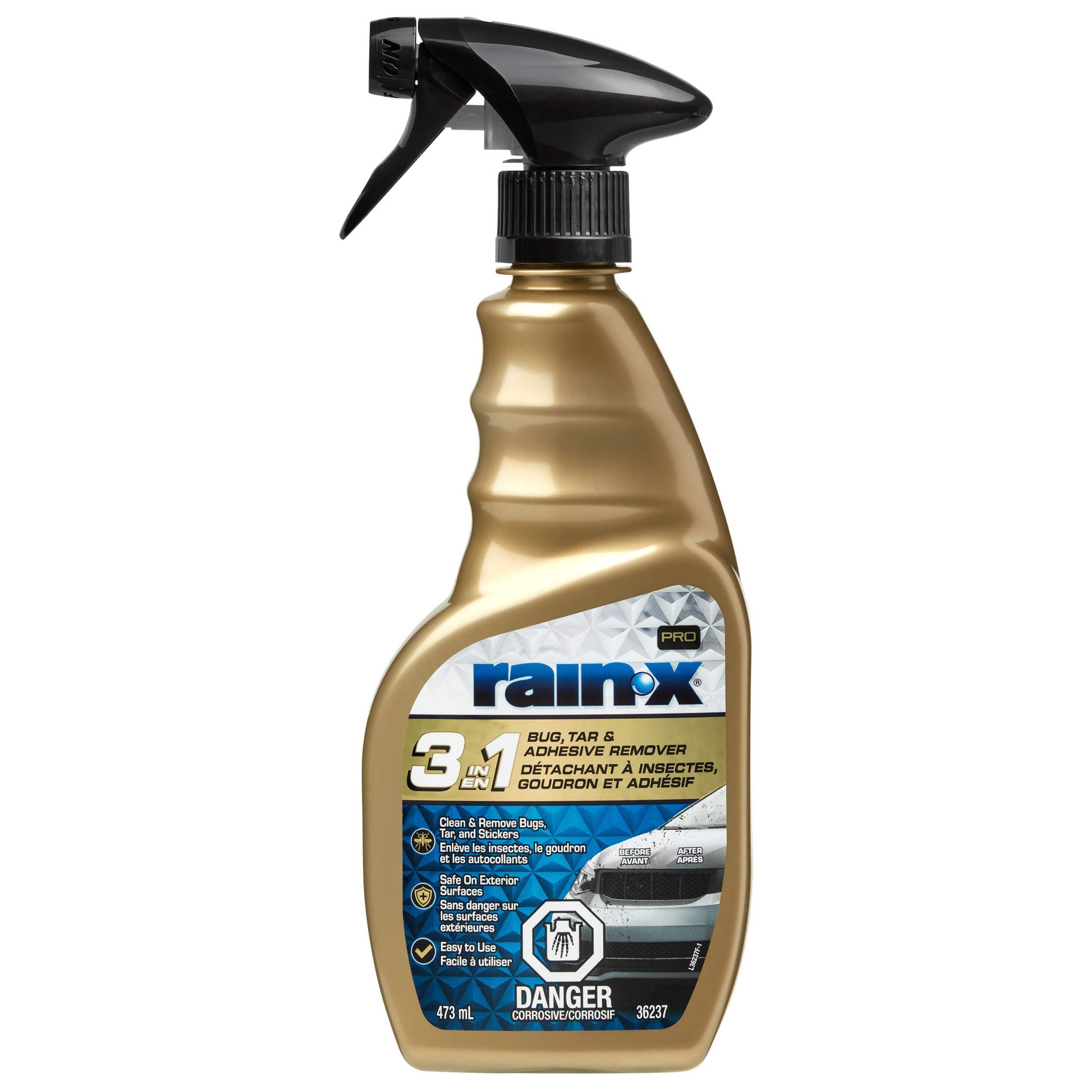 Rain-X 3-in-1 Bug, Tar & Adhesive Remover, Residue-Free, 473-mL Front_Flat