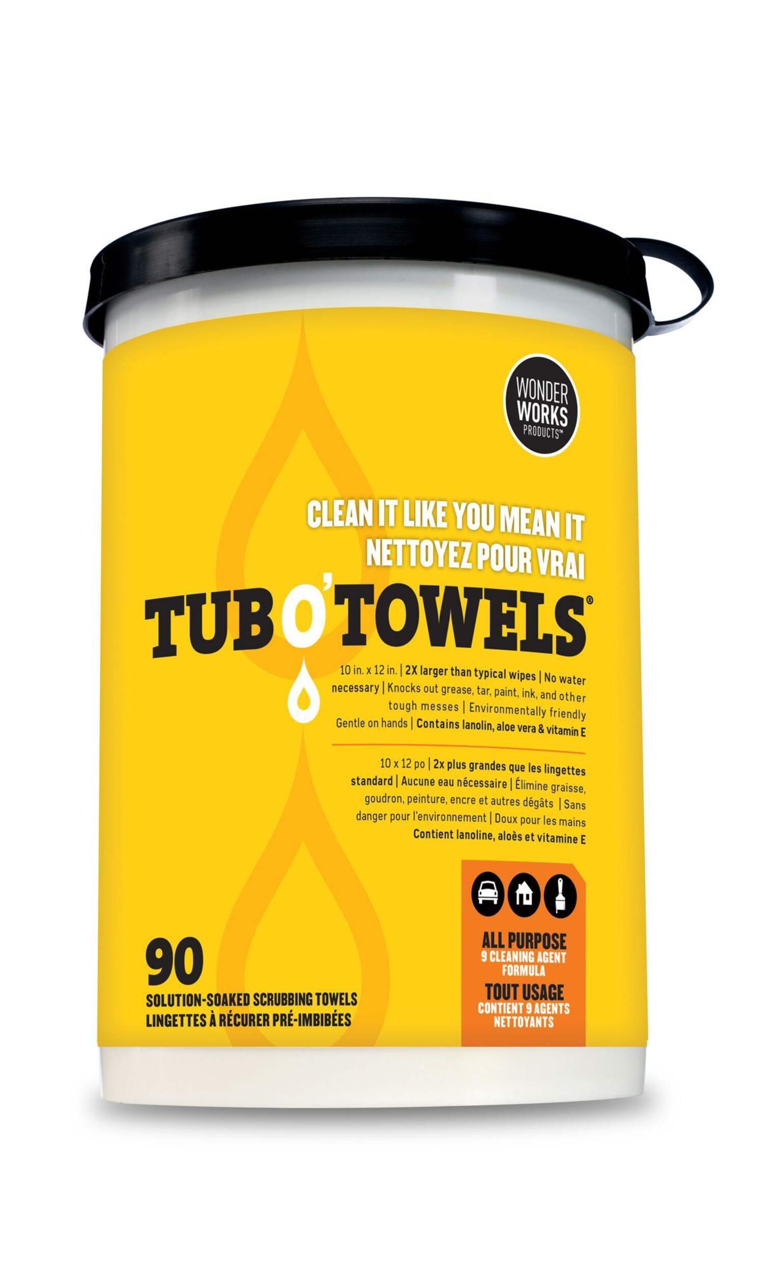 Chiffons Tub O Towels, paq. 90 Front_Flat