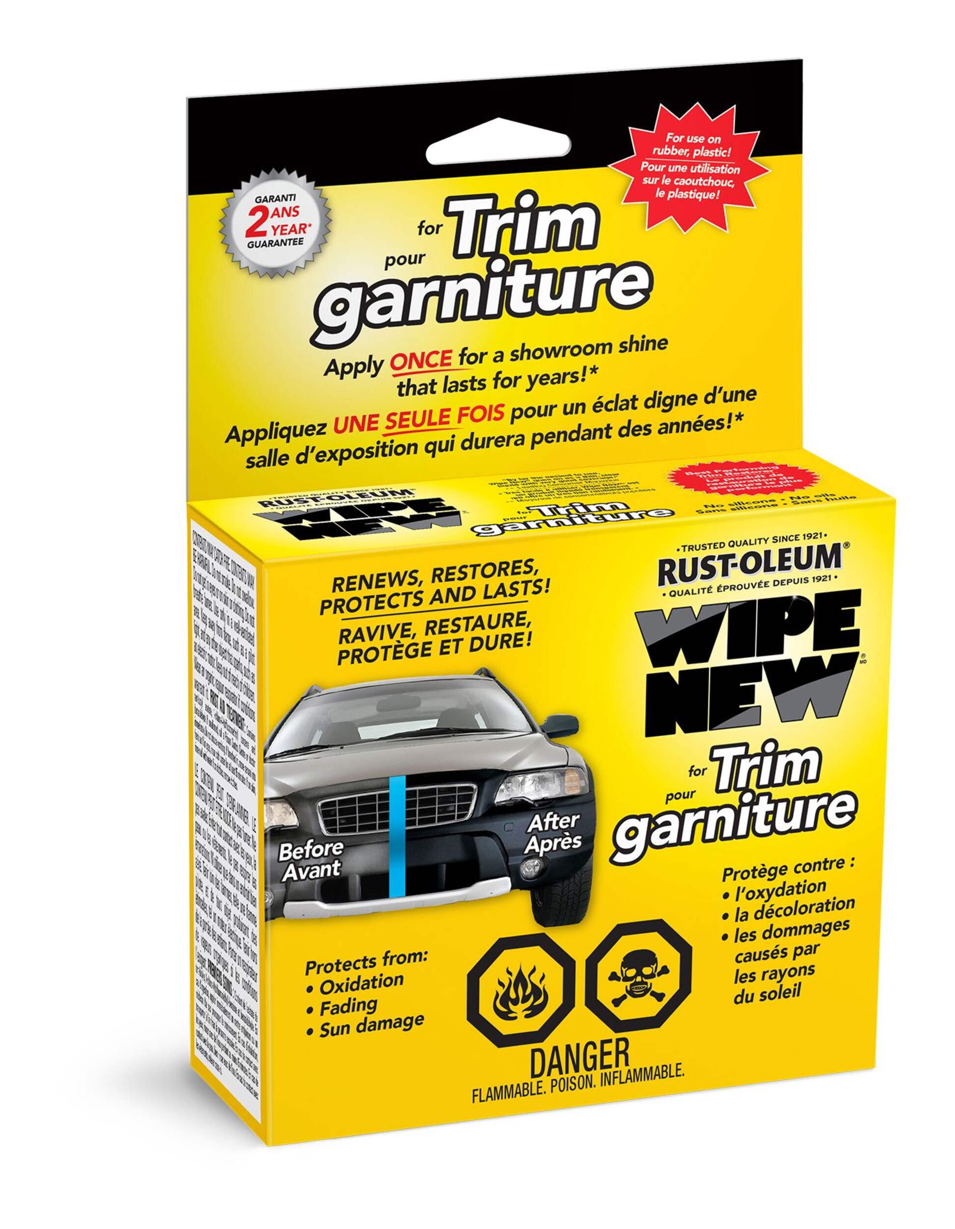Rust Oleum Wipe New Car Trim Restorer Kit Front_Angled_Right