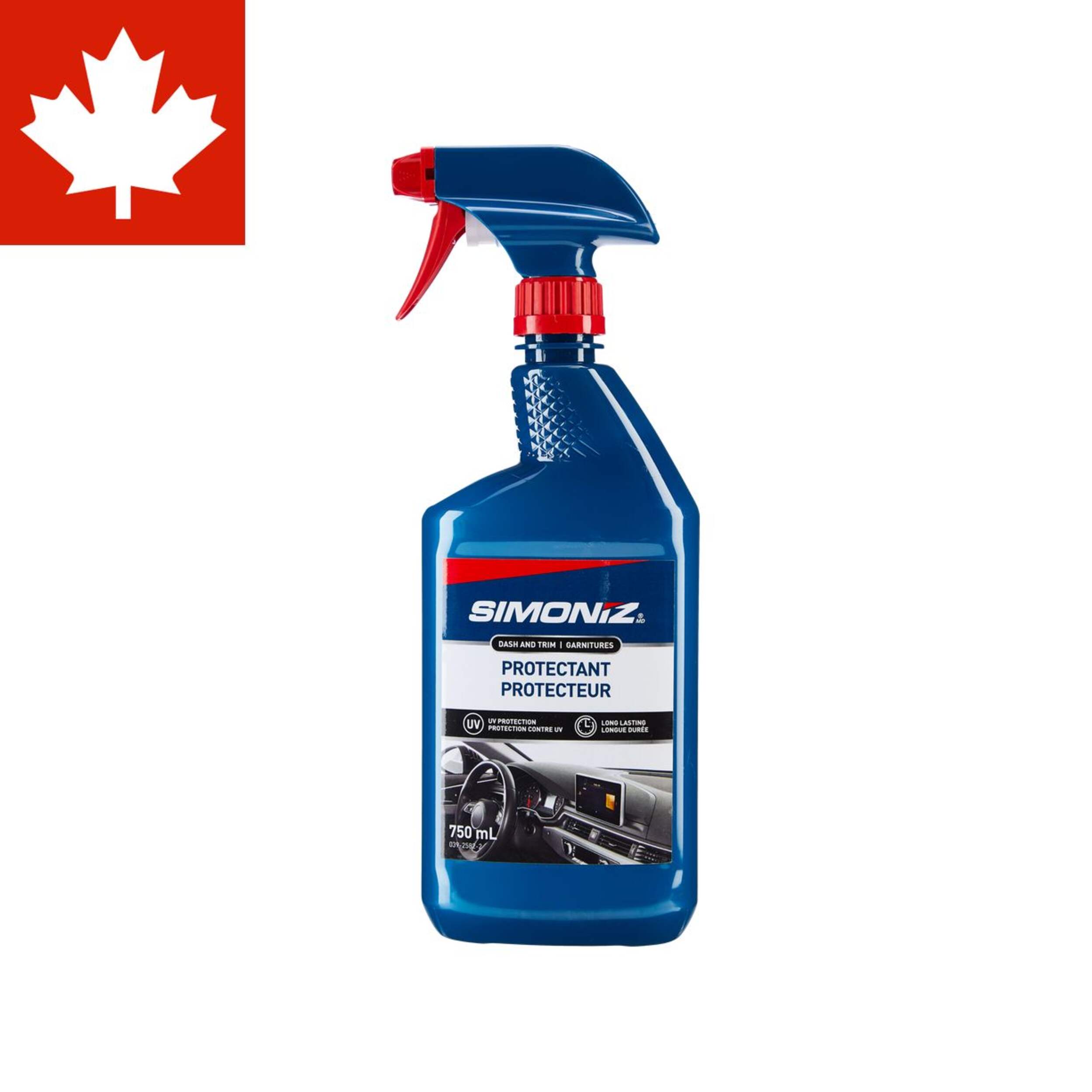 Vaporisateur protecteur pour tableau de bord et garnitures SIMONIZ, 750 mL Front_Flat
