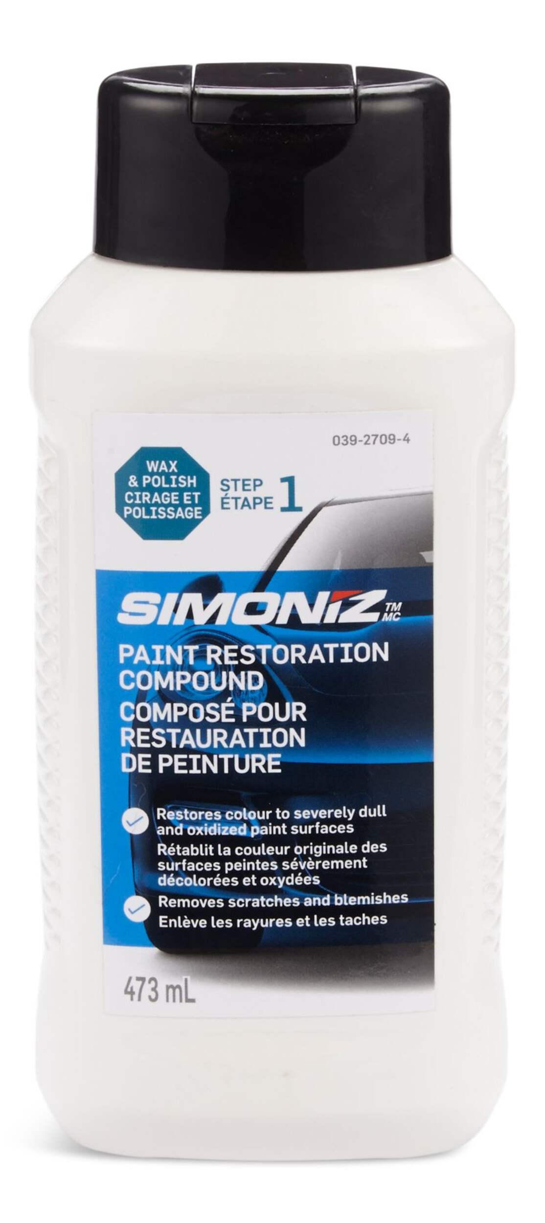 Composé pour restauration de peinture service intense SIMONIZ, 473 mL Front_Flat