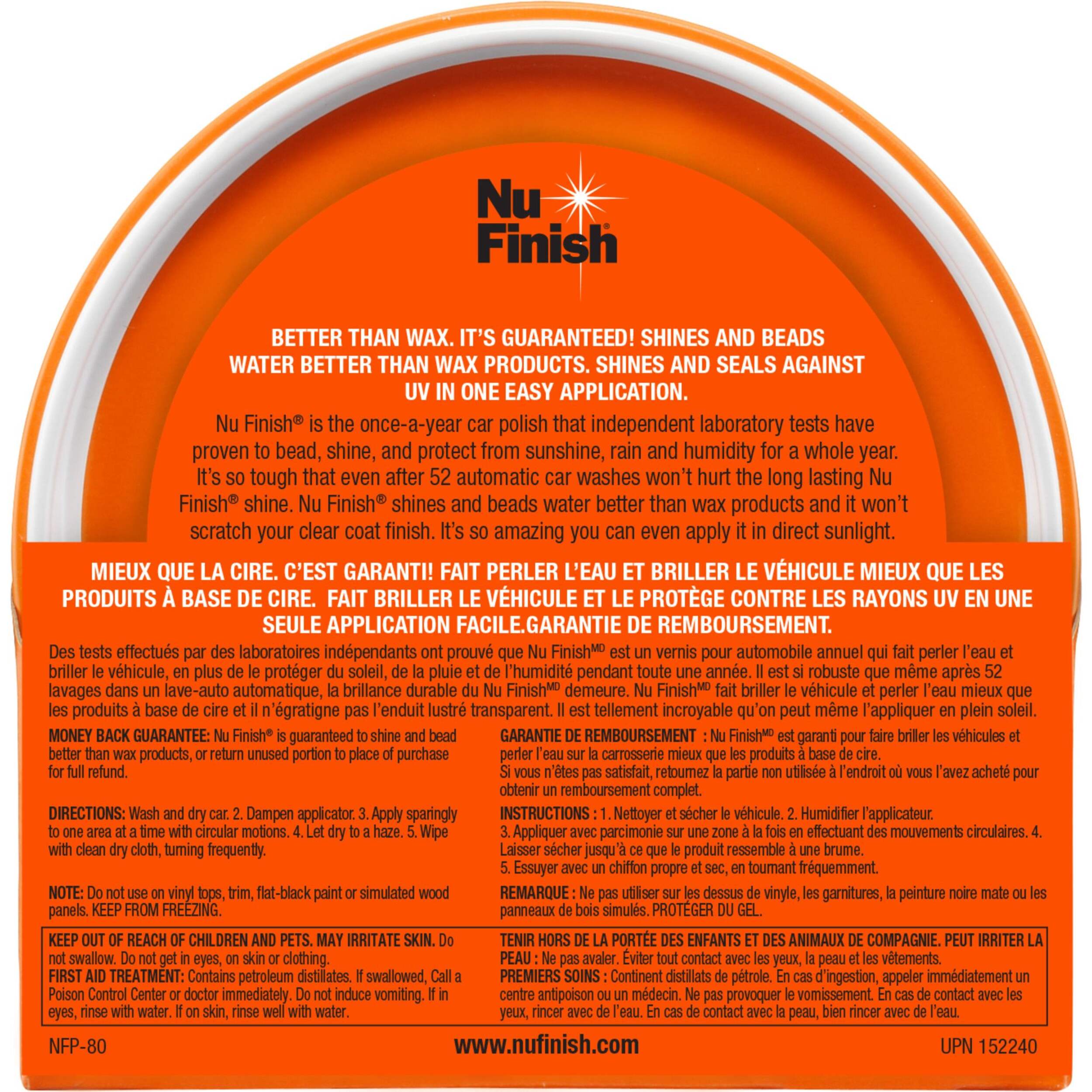 Nu Finish The Once a Year Car Paste Polish, 397g Canadian Tire