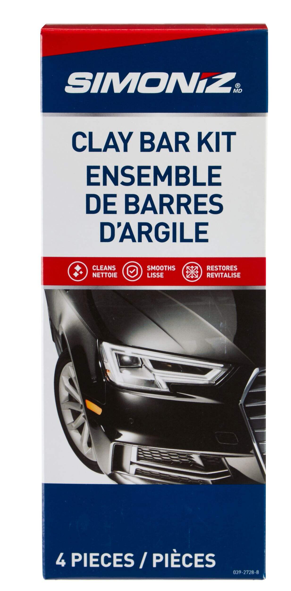 Ensemble de barres d'argile SIMONIZ, paq. 4 Front_Flat
