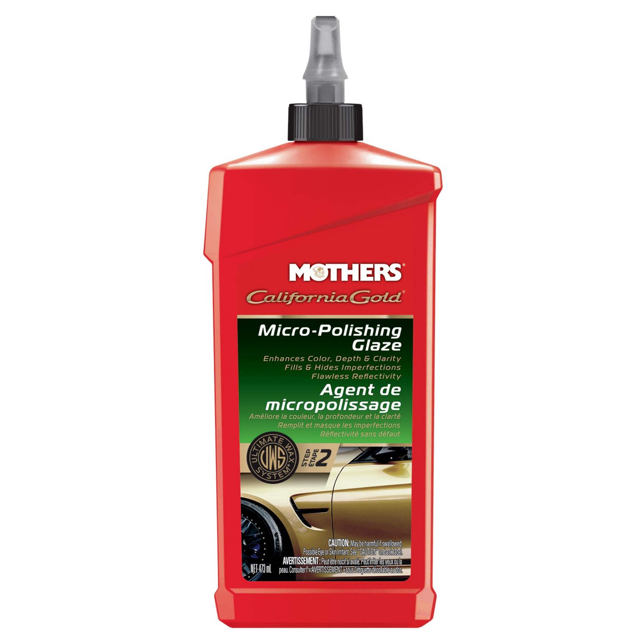 Lustre à polir Mothers California Gold Micro, étape 2, 473 mL Front_Flat