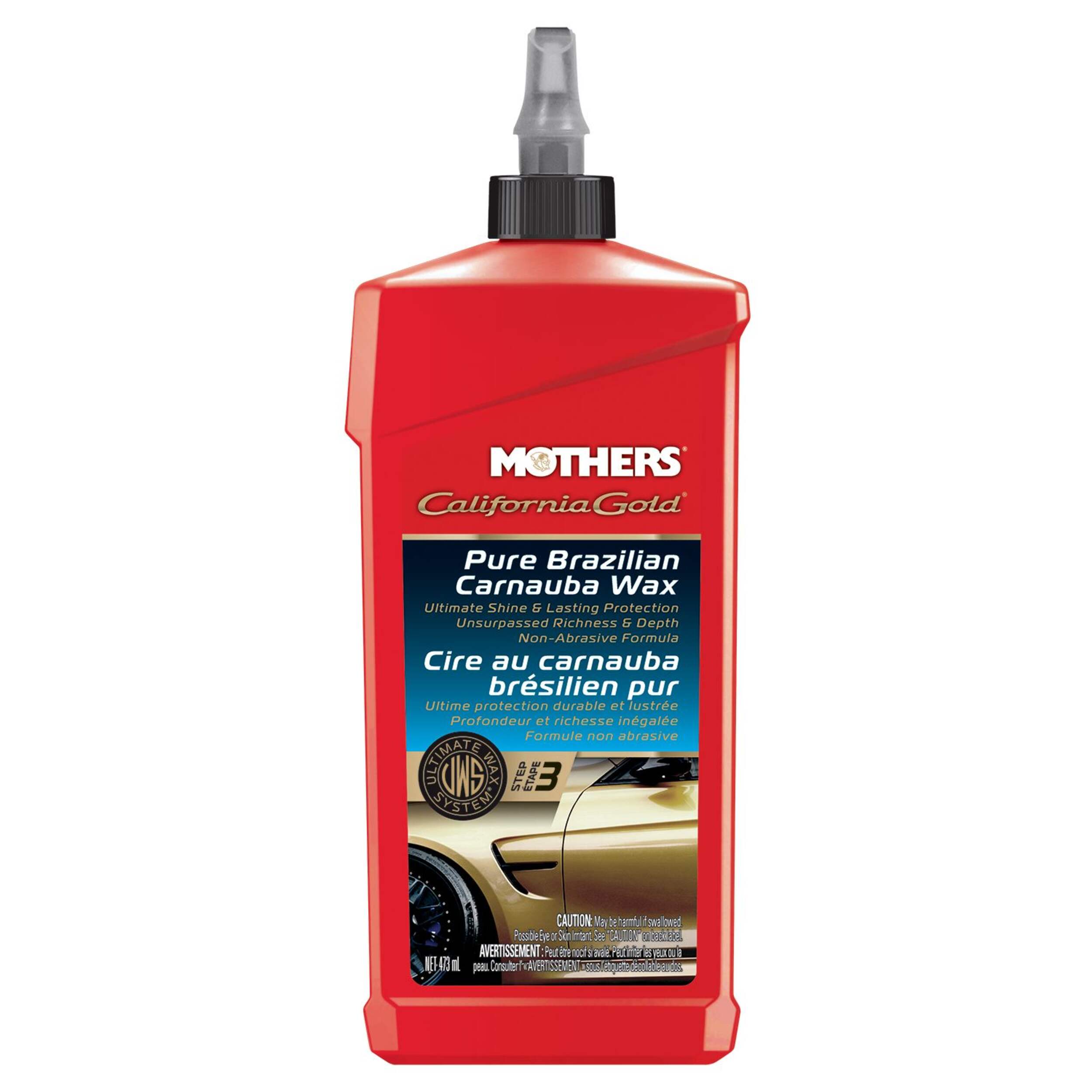 Mothers California Gold Pure Brazilian Car Carnauba Wax,  Step 3, 473-mL Front_Flat