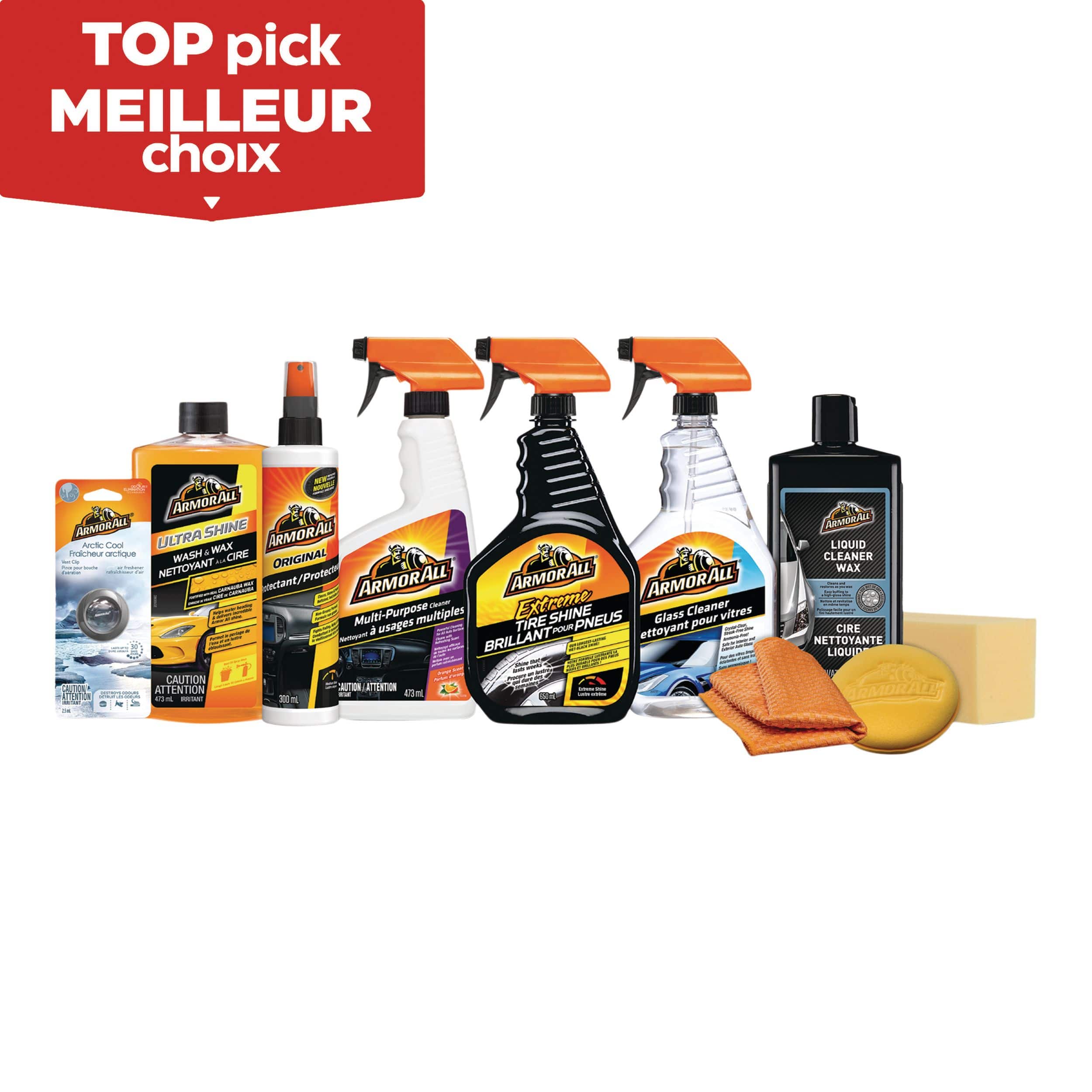 Armor All Car Care Gift Pack, includes Microfiber Towel and Tire Sponge,  7-pc Canadian Tire