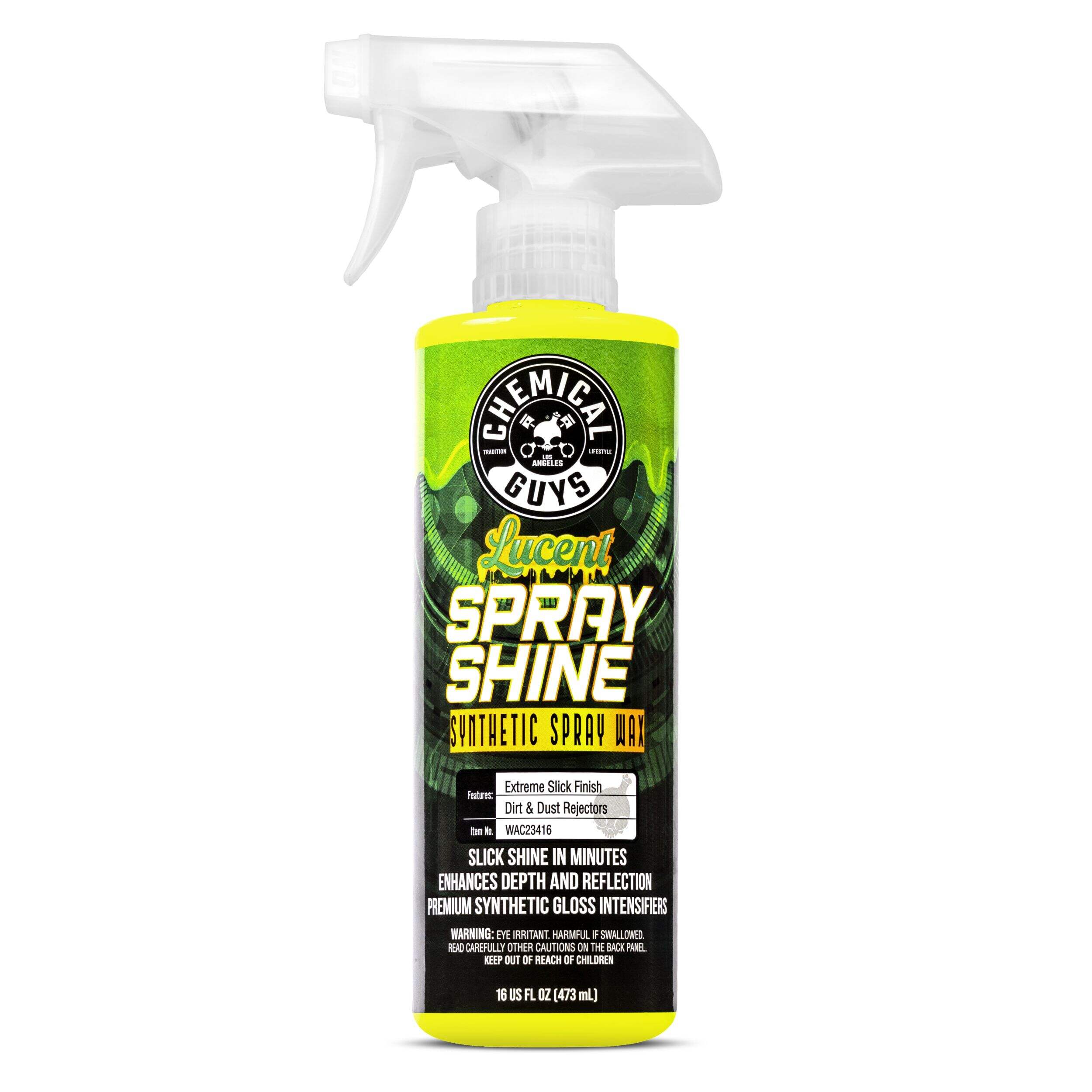 Cire à vaporiser synthétique Chemical Guys Lucent Spray Shine, 473 mL Front_Flat