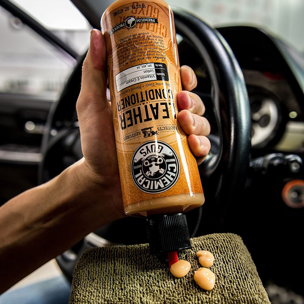 Chemical Guys Car Leather Conditioner, Natural Leather Scent, 473mL