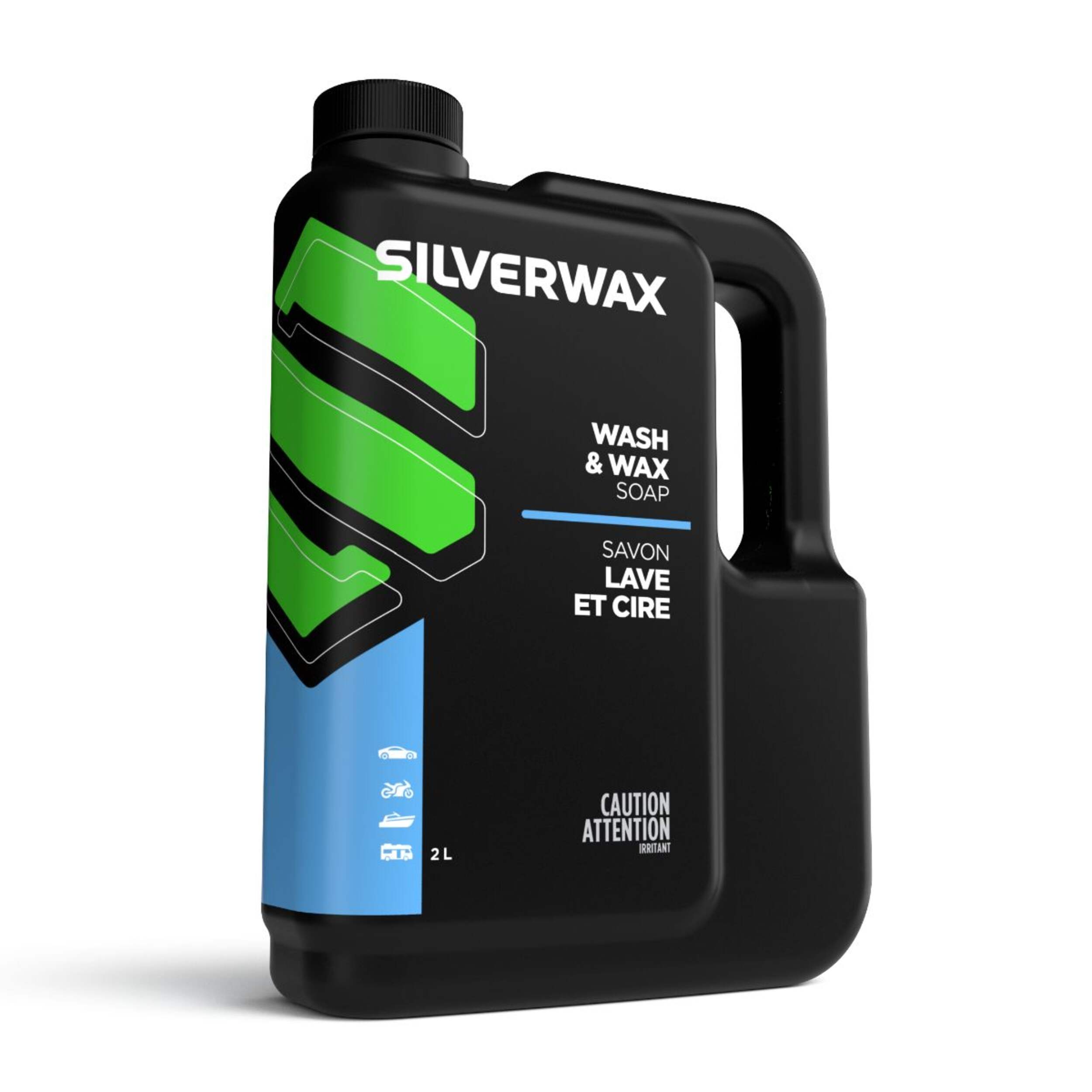 Silverwax Wash N Wax Car Soft Soap, 2-L Front_Flat