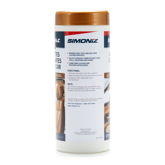 SIMONIZ Car Leather Cleaner Wipes, 25pk Canadian Tire