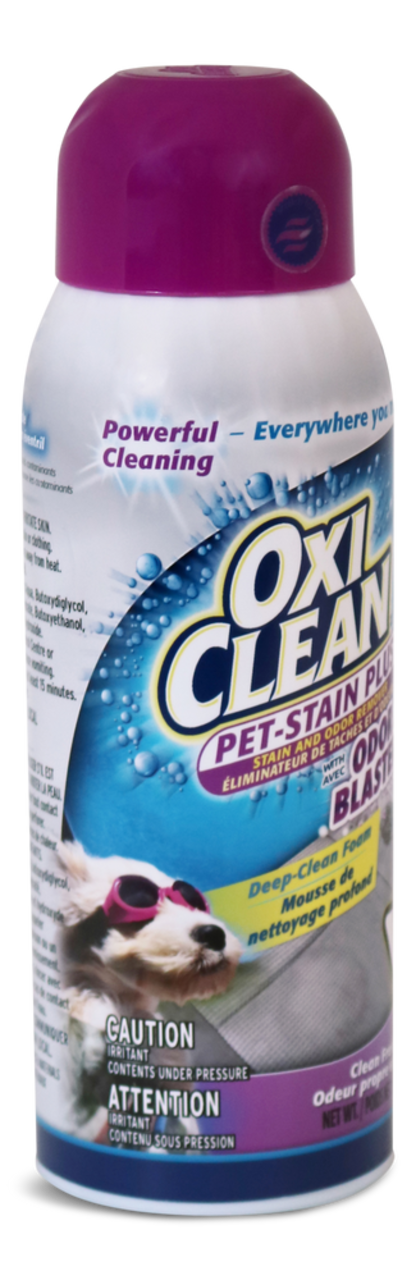 Éliminateur de taches et d'odeurs d'animaux OxiClean Plus pour tissus et  meubles rembourrés, parfum frais et propre