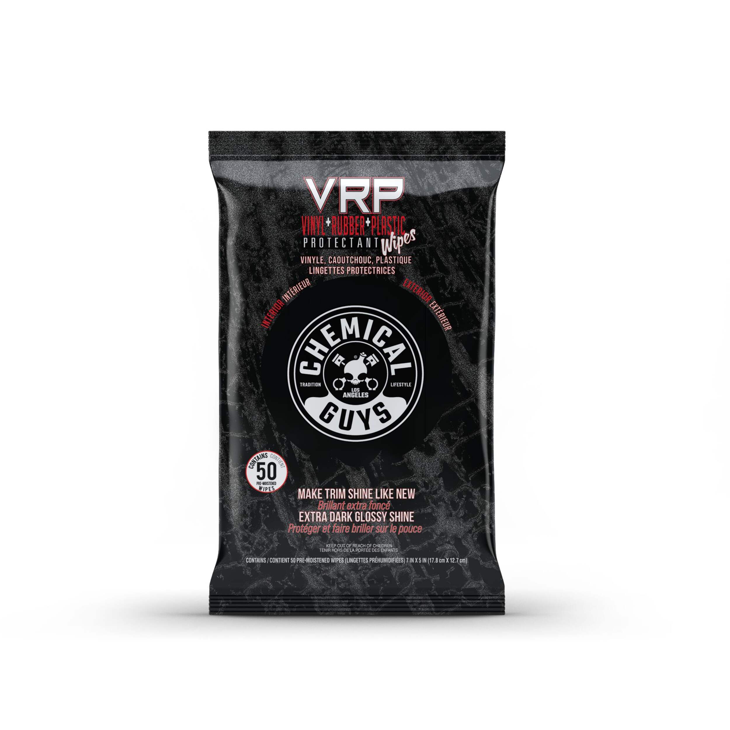 Lingettes Chemical Guys VRP, transparent, paq. 50 Front_Flat