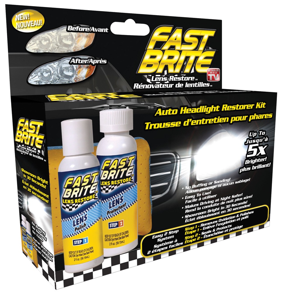 As Seen on TV Fast Brite Car Headlight Lens Restoration Kit Canadian Tire