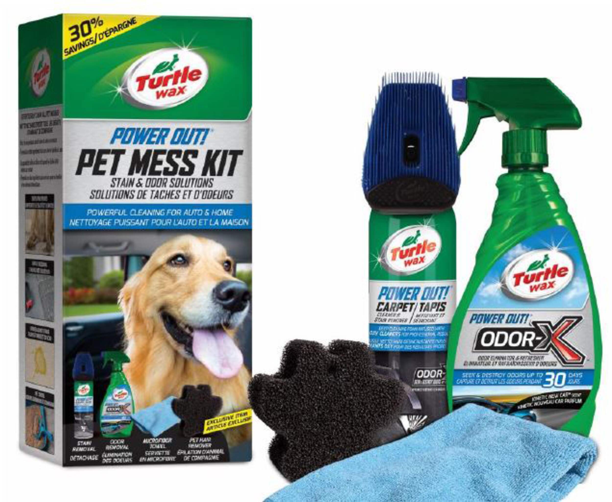 Turtle Wax Power Out Pet Mess Kit, for Stain & Odour, 4pc Canadian Tire
