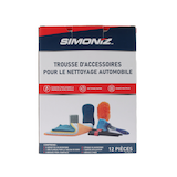 Trousse d'outils de nettoyage pour l'auto Simoniz, paq. 12 Front_Flat
