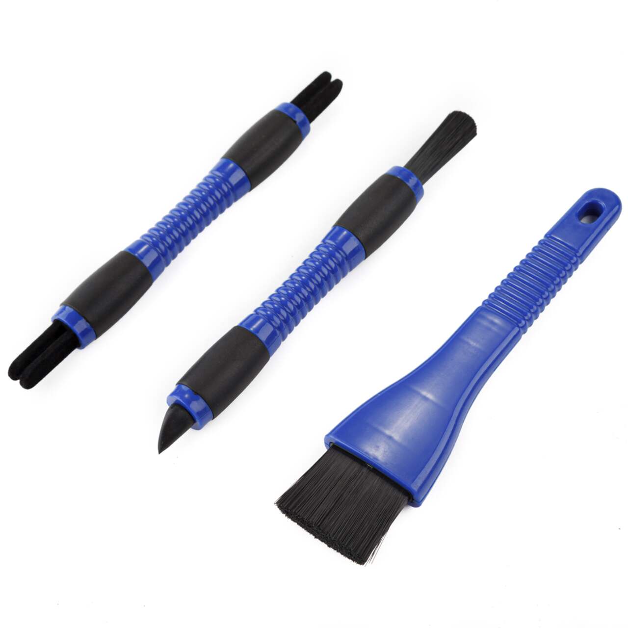 SIMONIZ Car Wash Multi-Purpose Auto Interior Detail Brush Set, Blue/Black,  3-pc