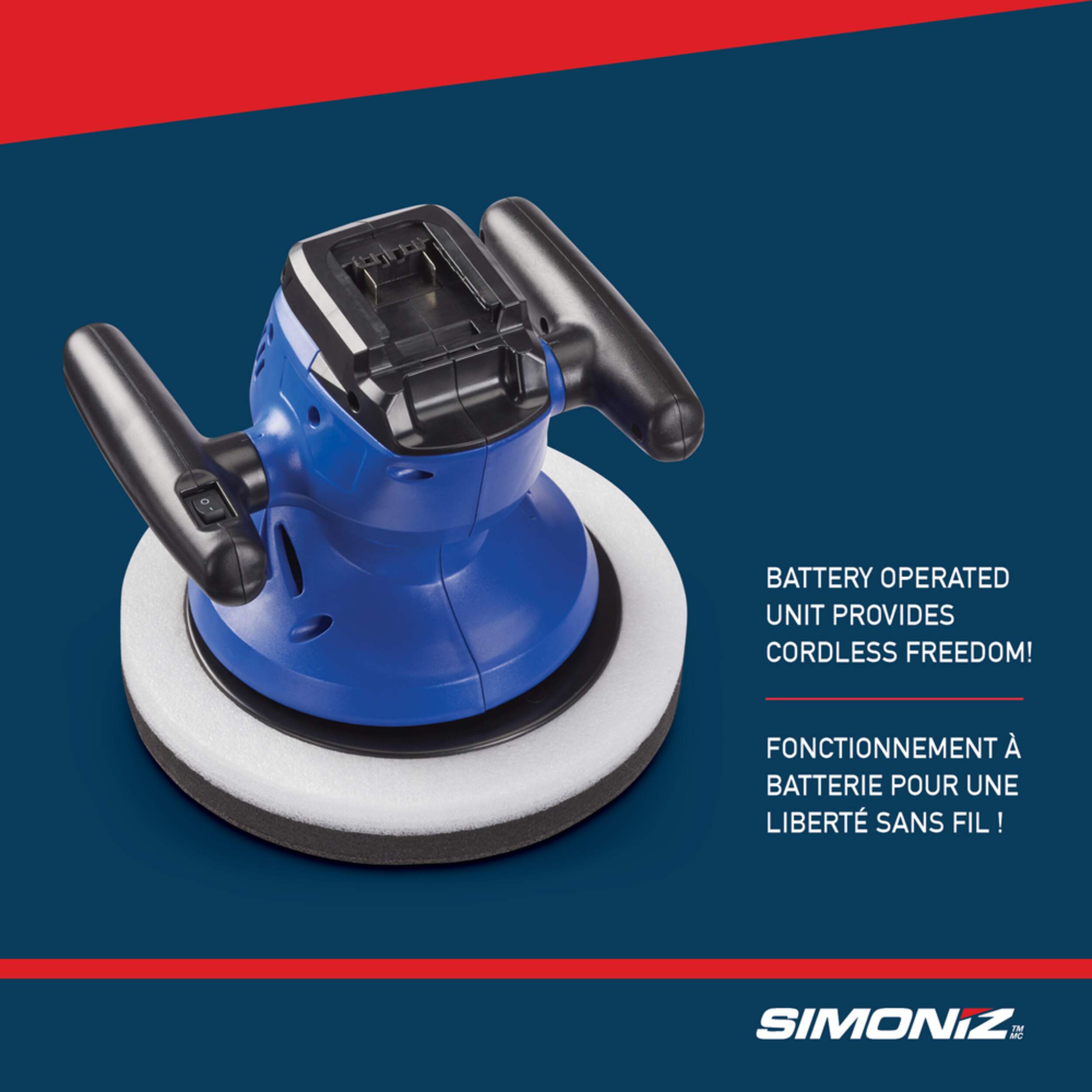 SIMONIZ 20V Cordless Random Orbital (Dual Action) Adjustable Polisher