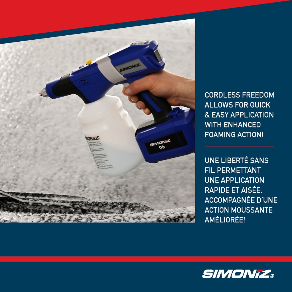 SIMONIZ Cordless Foam Gun, Tool Only, PWR POD Compatible Canadian Tire