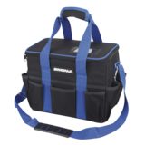 Simoniz  Foldable Cleaning Caddy Bag with 2 Dividers, Black Front_Three_Fourths_Angled_Left