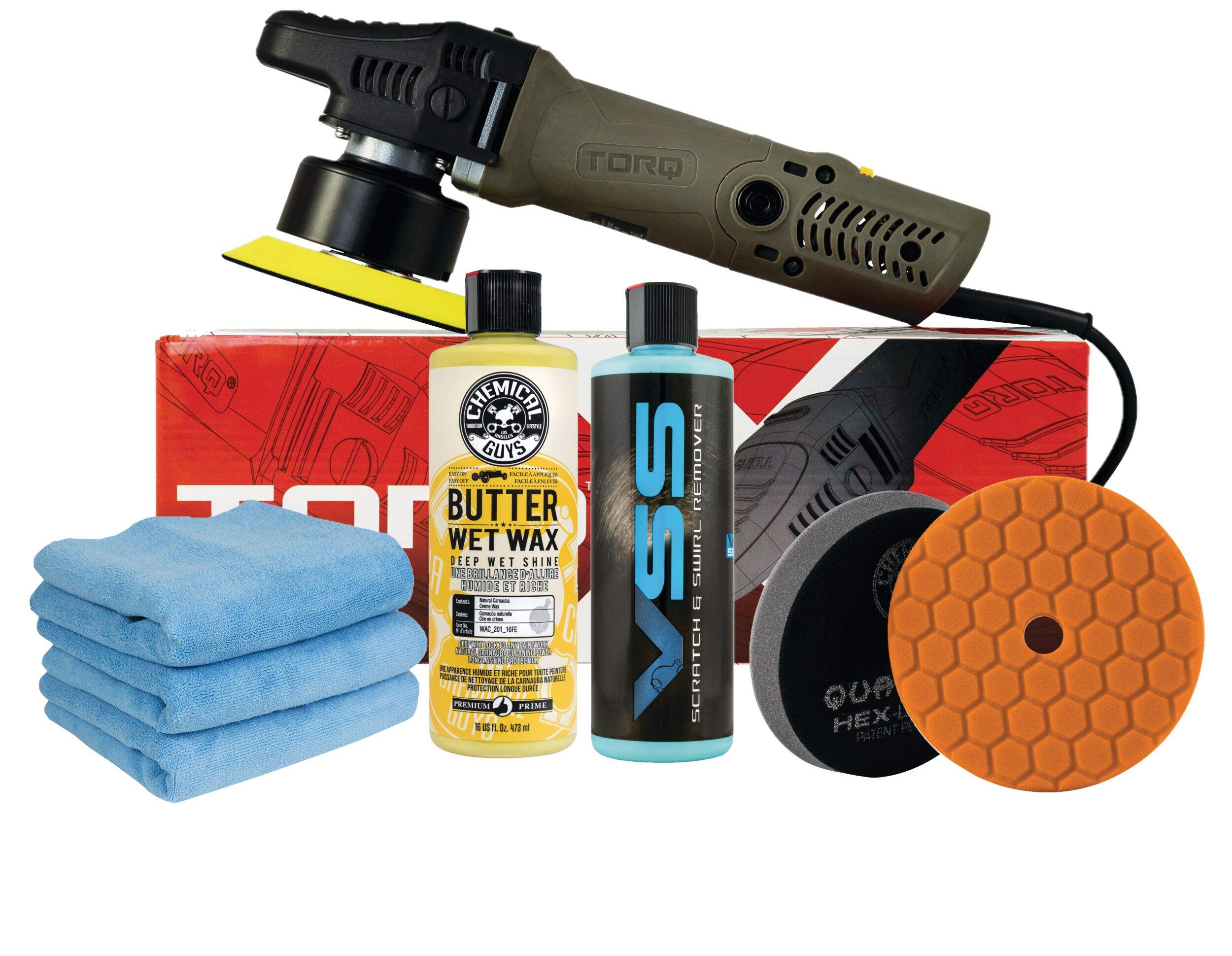 Chemical Guys Scratch & Swirl Remover Polishing Kit, 8-pc Composite_or_Mixed