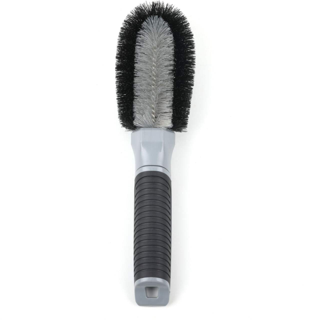 TVCMALL Car Wheel Cleaning Brush Soft Microfibre Long Handle Rim Detailing Brush - Black+White Handle