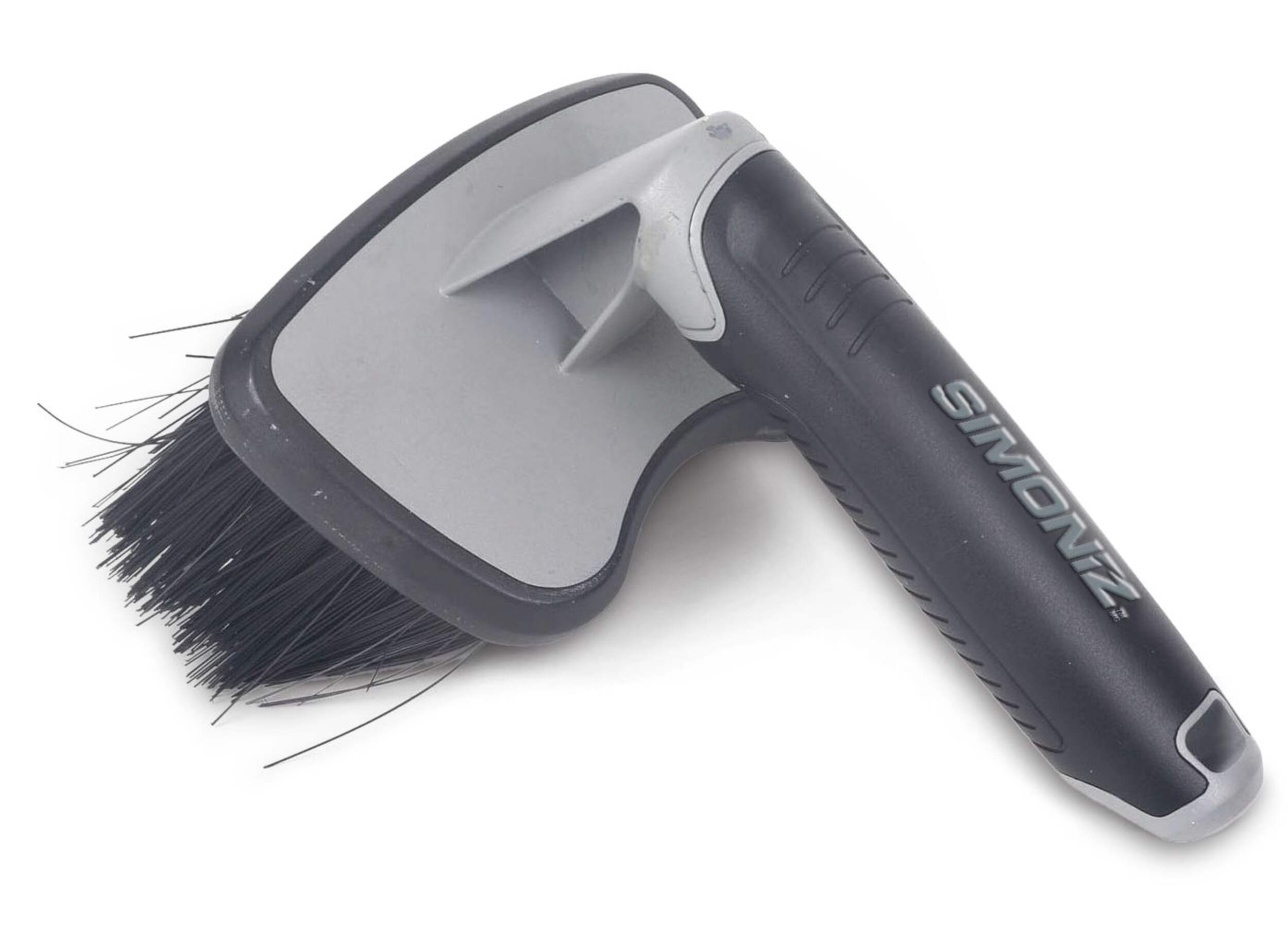 SIMONIZ Platinum Contour Brush Head Tire Brush, Black & Grey, 1-pc Back_Angled_Left