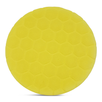 SIMONIZ Platinum Step-1 Hex Polishing Compound Pad, 6-in, Yellow Front_Flat