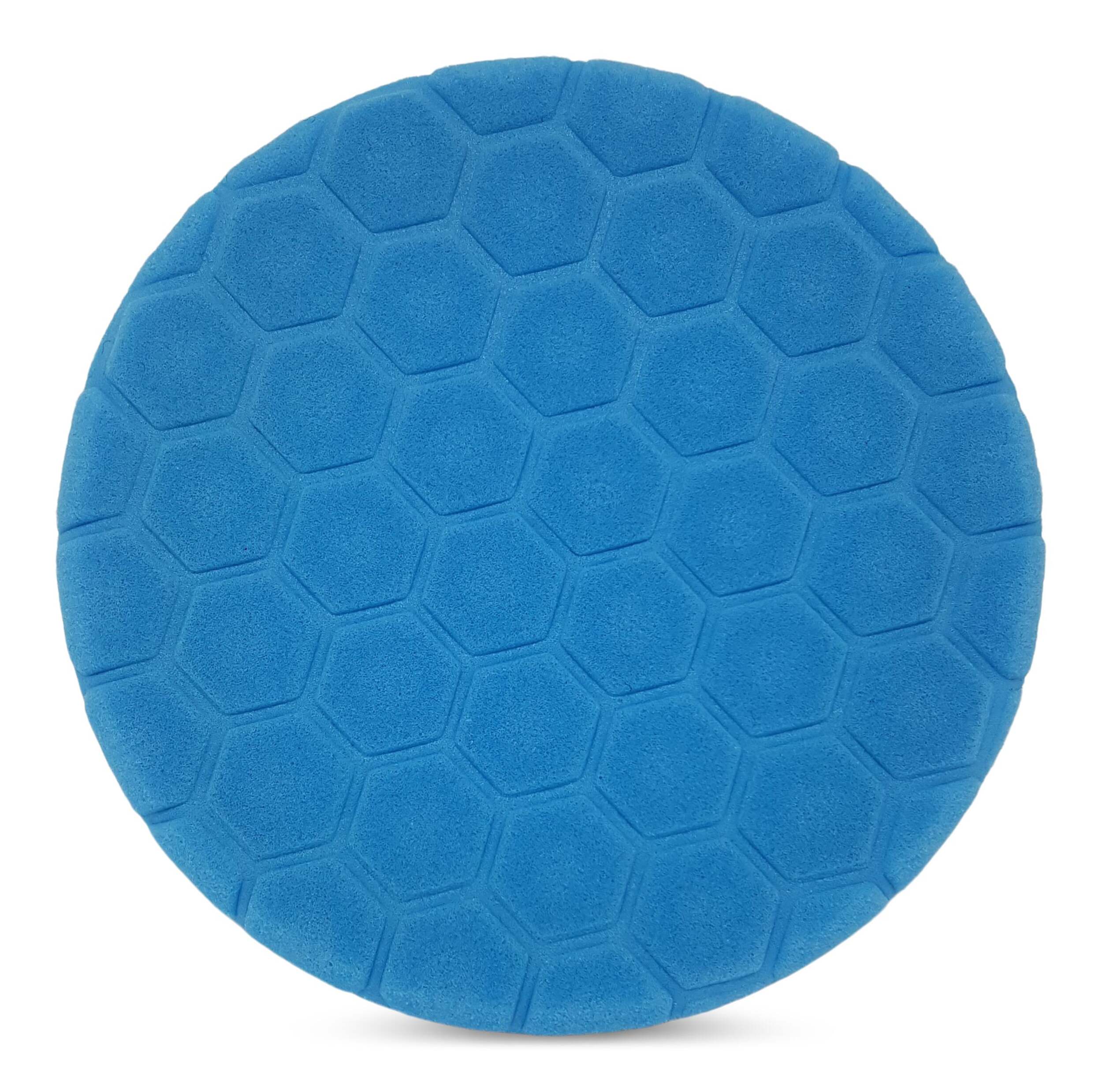Tampon à polir hexagonal 3 étapes SIMONIZ Platinum, 6 po, bleu Front_Flat